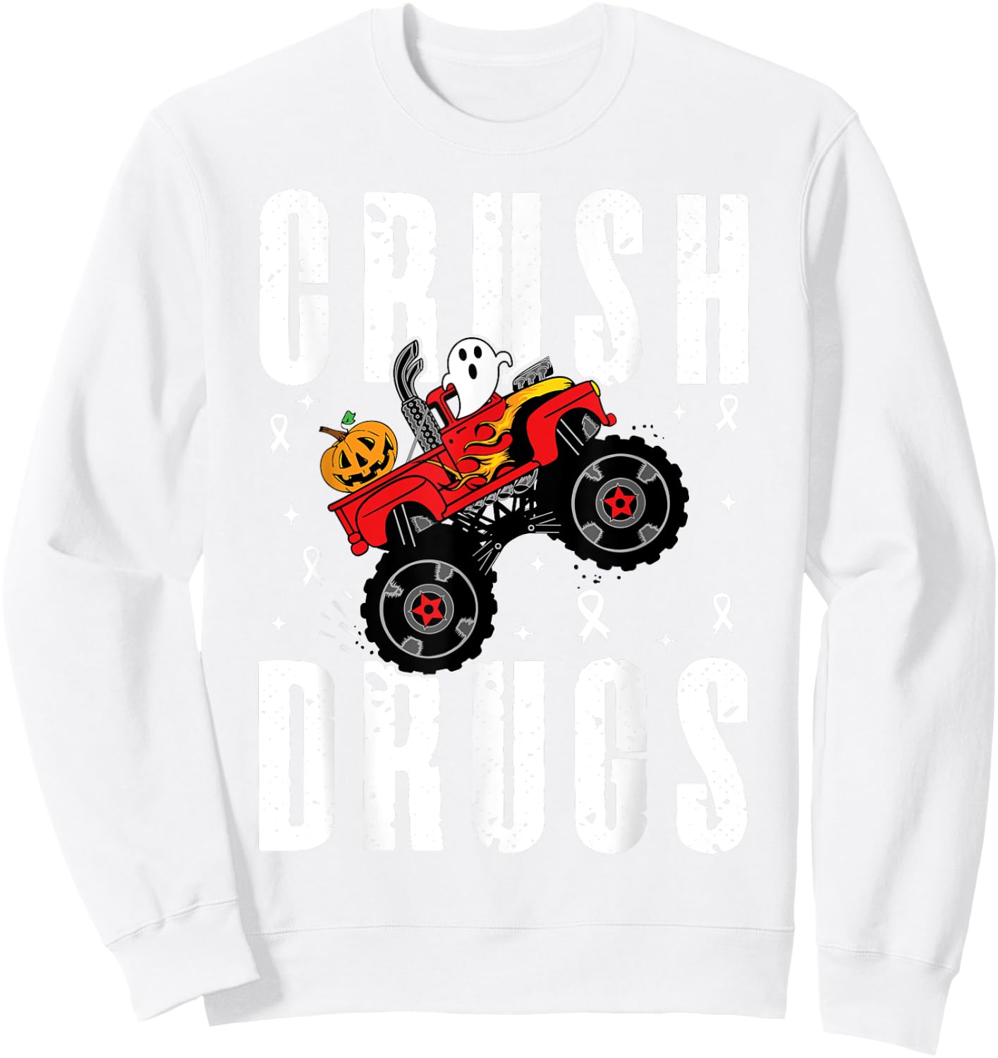 Red Ribbon Week Awareness Halloween Women Men Toddler Kids Sweatshirt - Sweatshirt | White