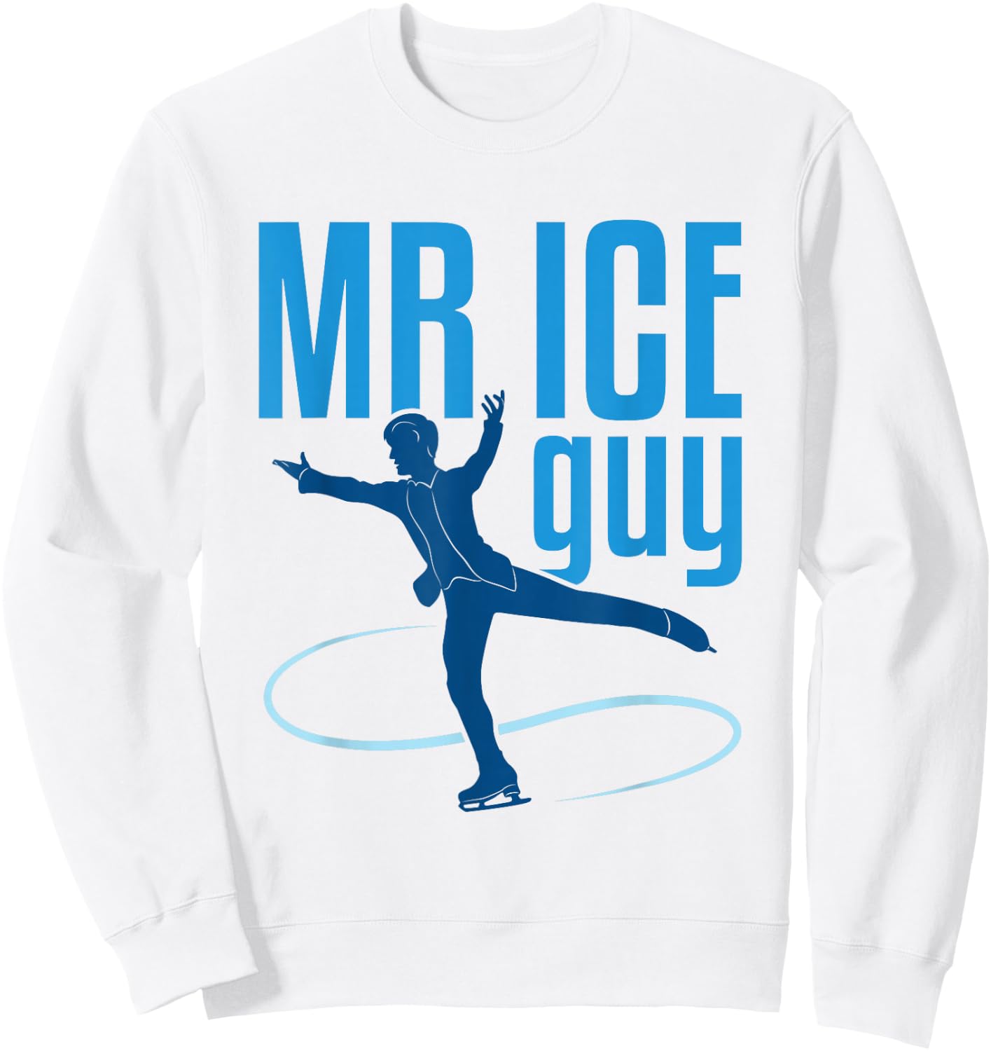 Figure Skating for Boys Men Ice Skater Sweatshirt - Sweatshirt | White