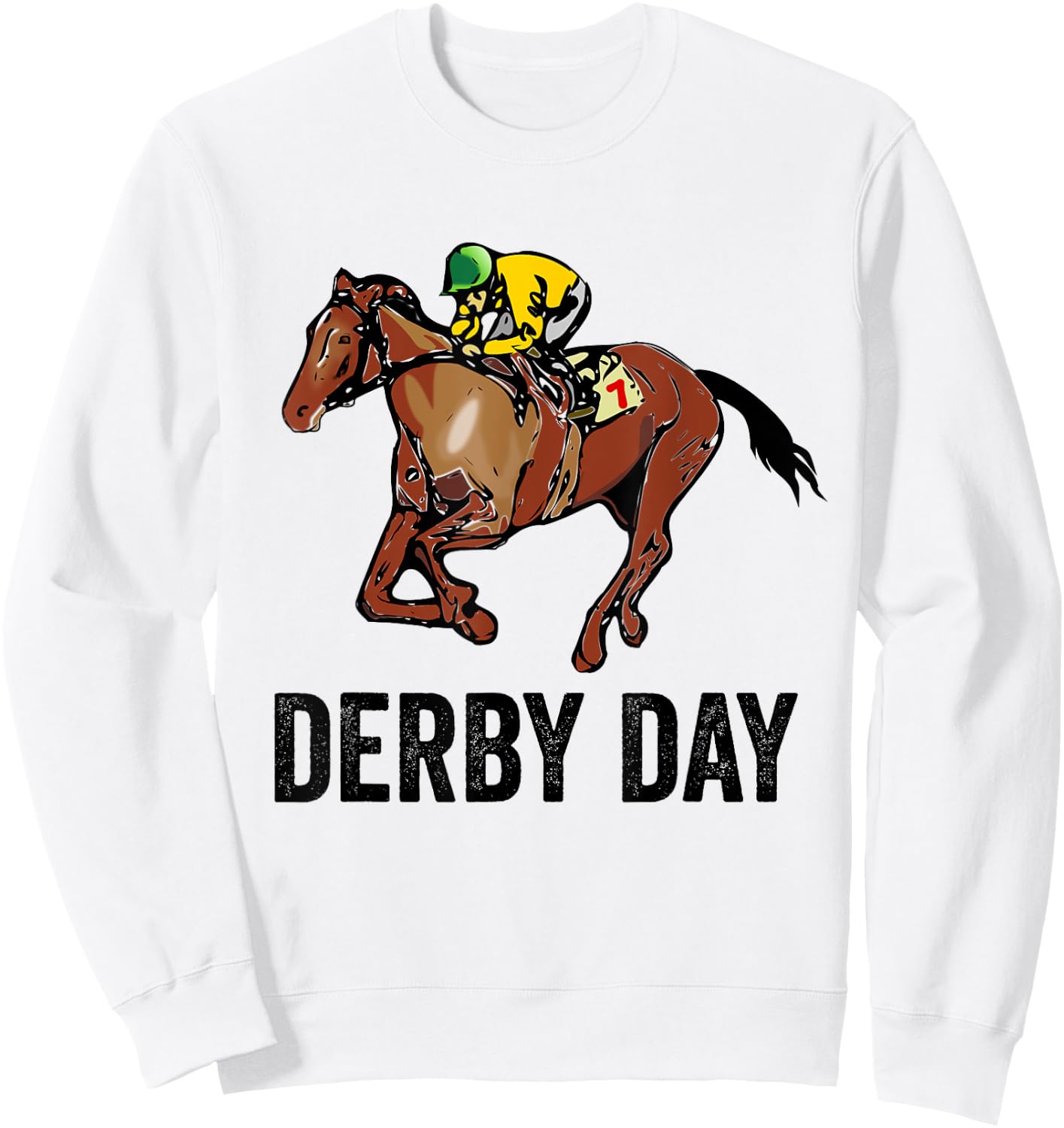 Derby Day Shirt Women Jockey Horse Racing Sweatshirt - Sweatshirt | White