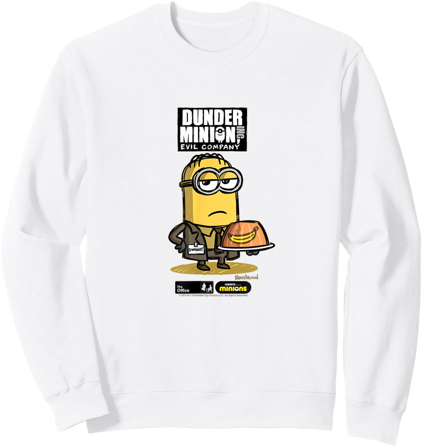 The Office X Minions Dwight Sweatshirt - Sweatshirt | White