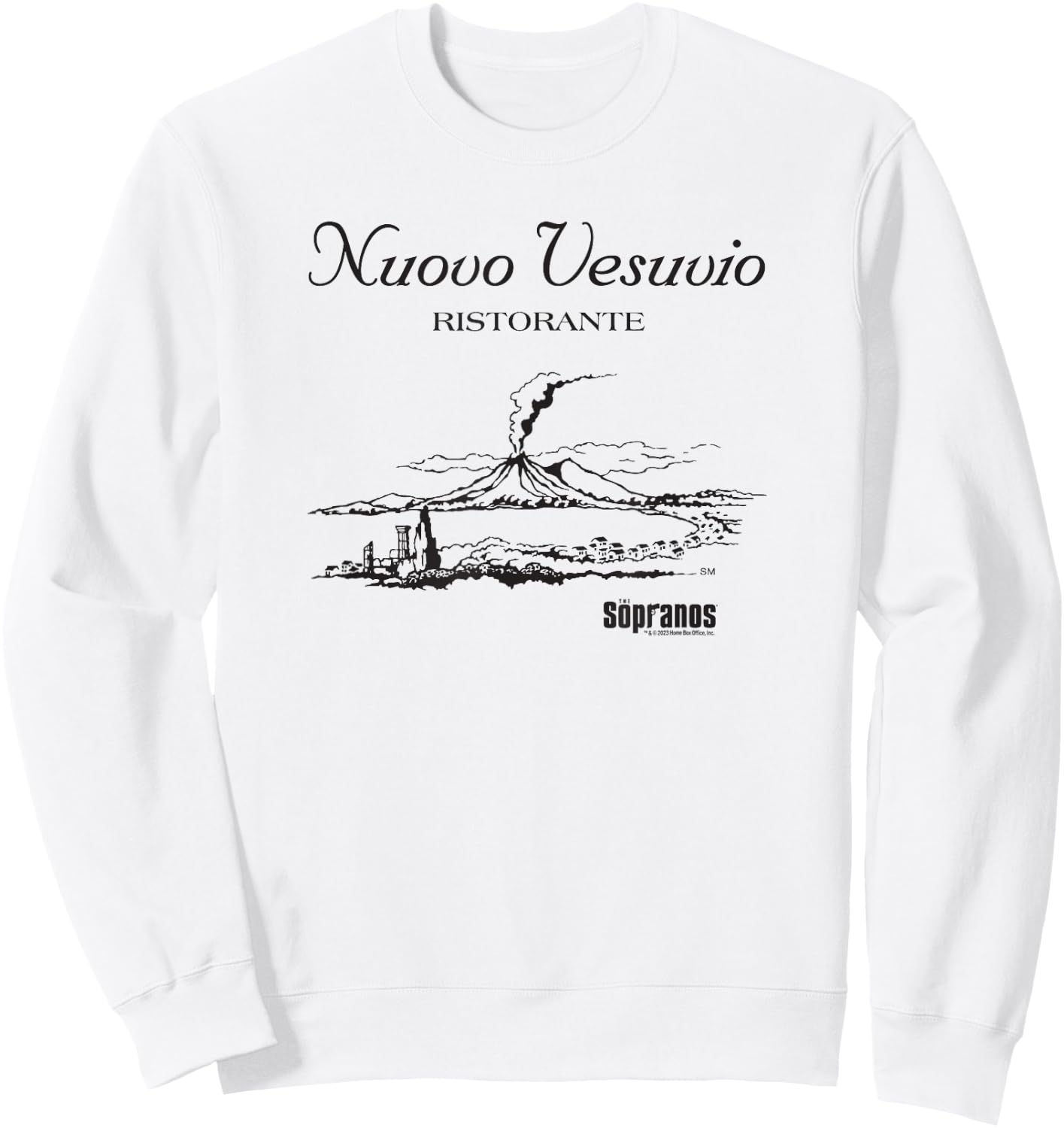 The Sopranos Nuovo Vesuvio Adult Sweatshirt - Sweatshirt | White