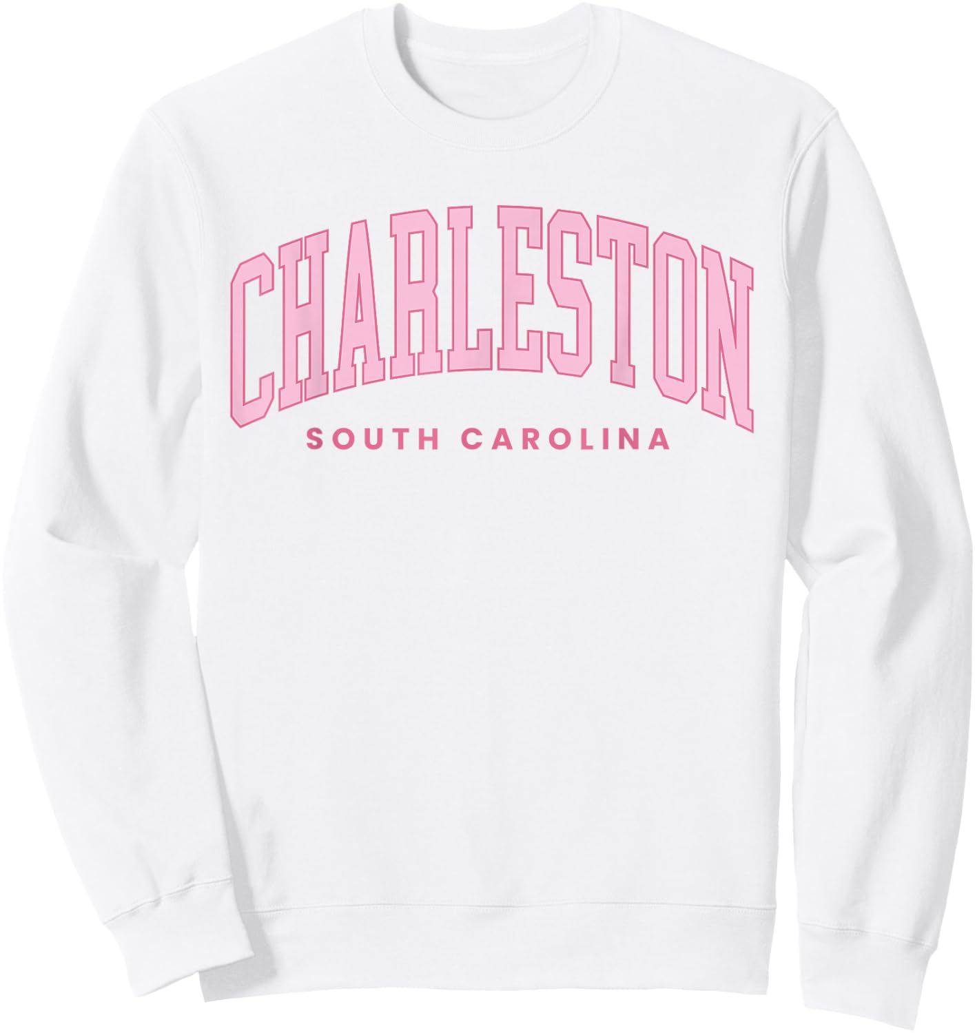 Retro Charleston SC Preppy Throwback Girls Souvenir Sweatshirt - Sweatshirt | White