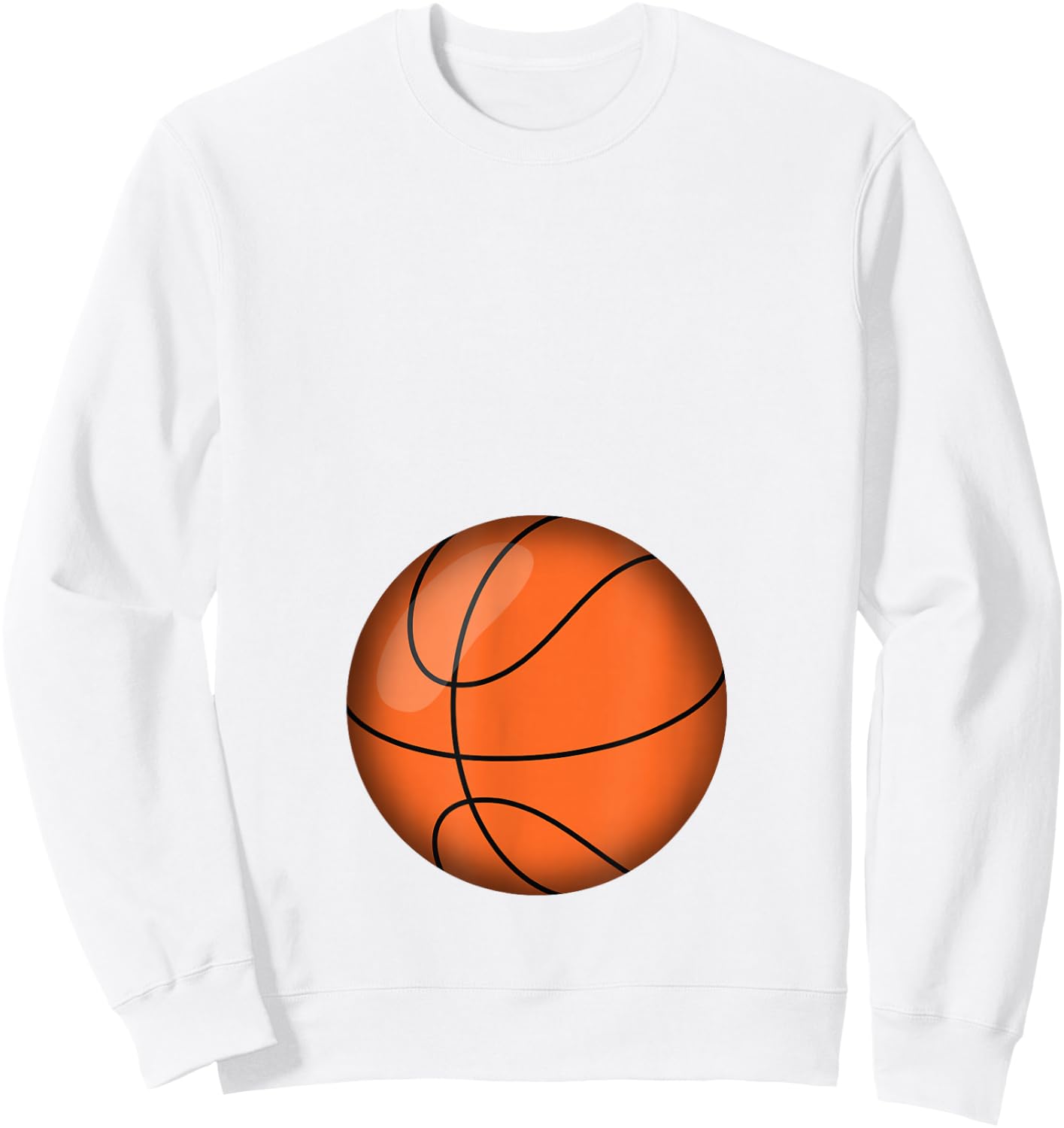 Funny Basketball Player Baby Belly Mum Sweatshirt - Sweatshirt | White