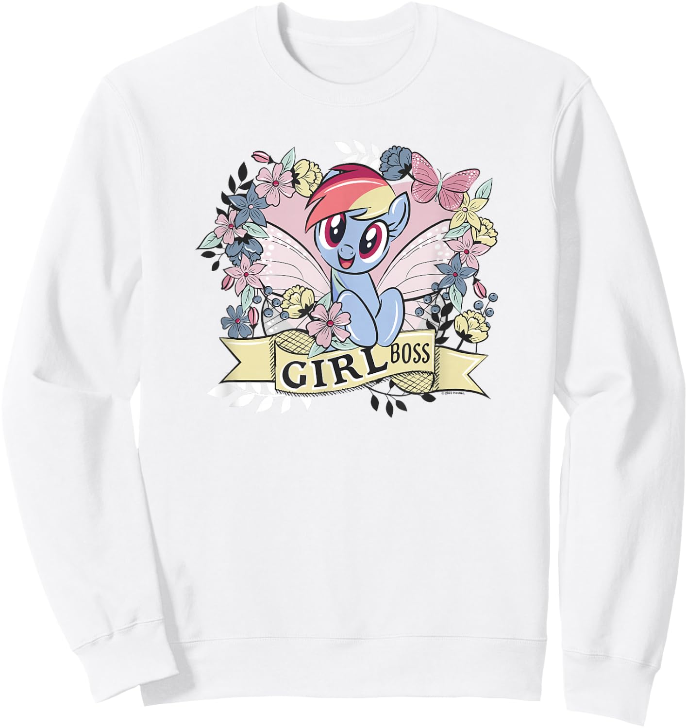 My Little Pony: Friendship Is Magic Rainbow Dash Girl Boss Sweatshirt - Sweatshirt | White