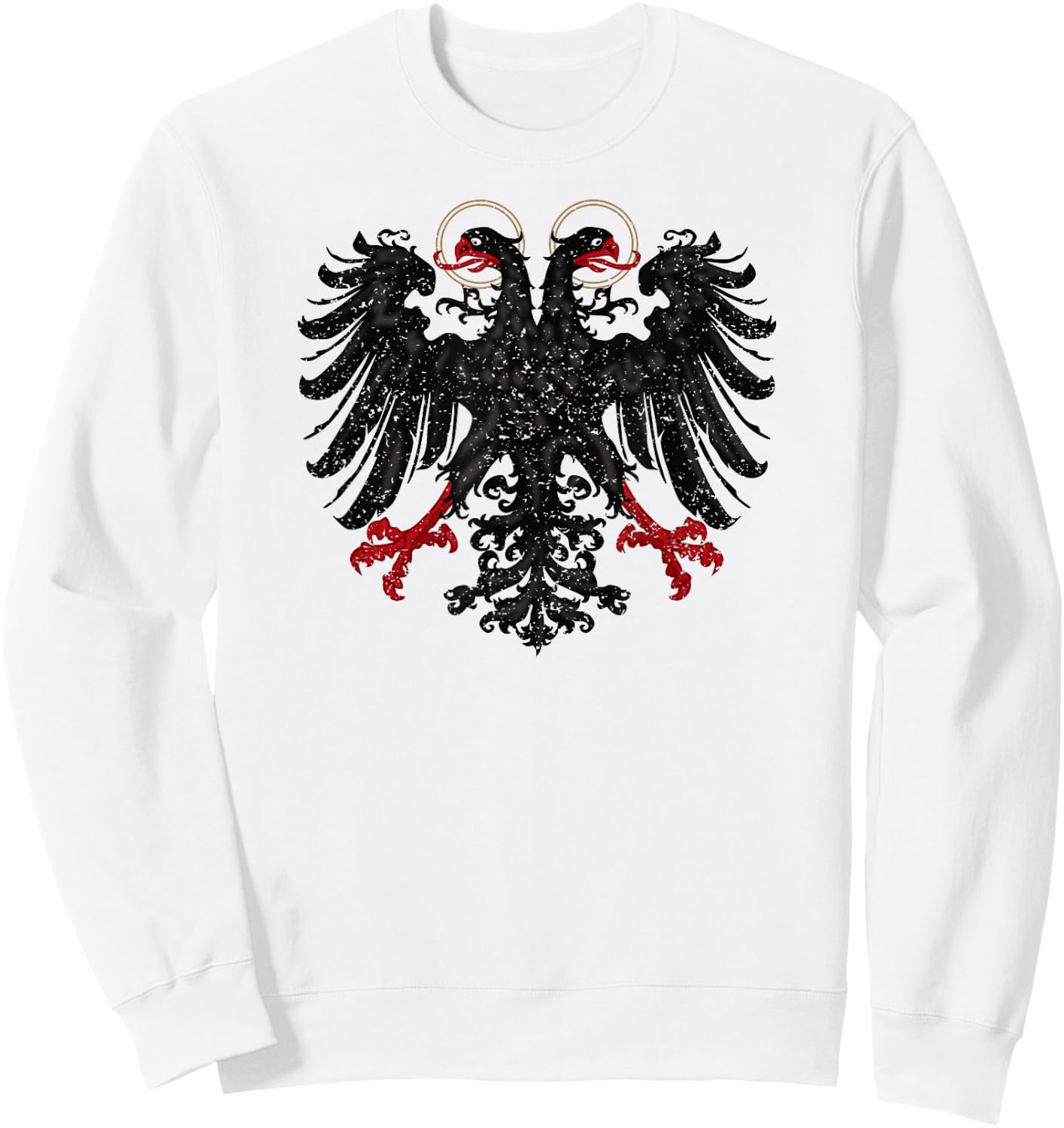 Holy Roman Banner Flag Double Headed Eagle Sweatshirt - Sweatshirt | White