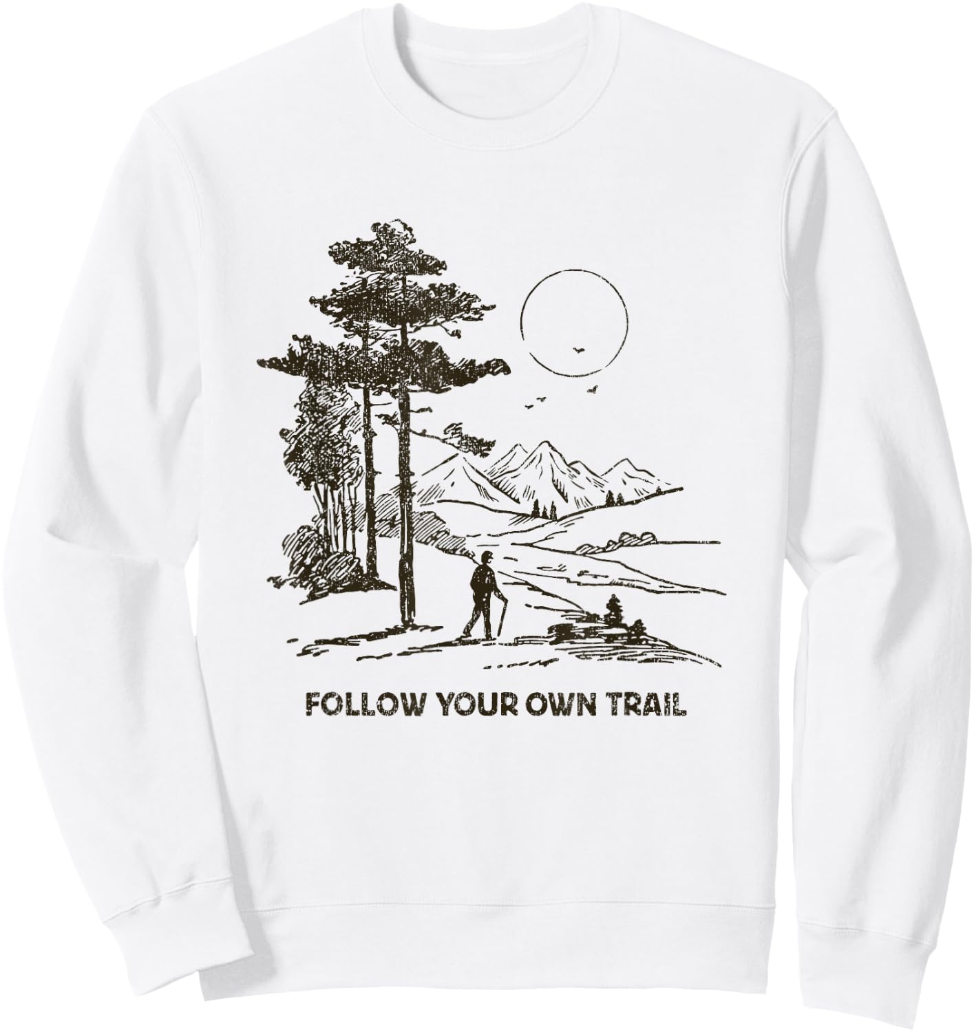 Follow Your Own Trail Sweatshirt - Sweatshirt | White
