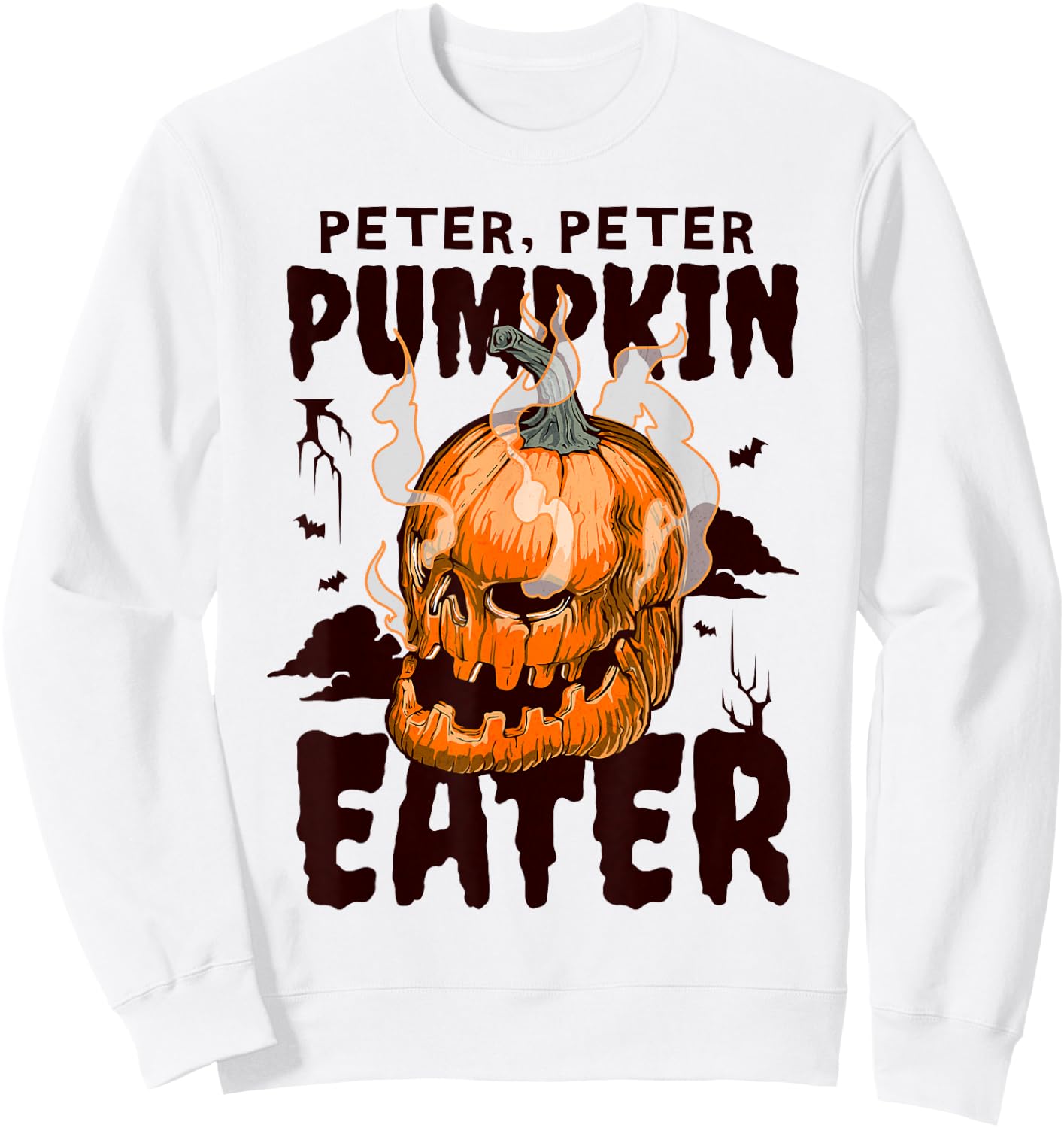 Spooky Halloween Cooking Peter Pumpkin Eater Sweatshirt - Sweatshirt | White