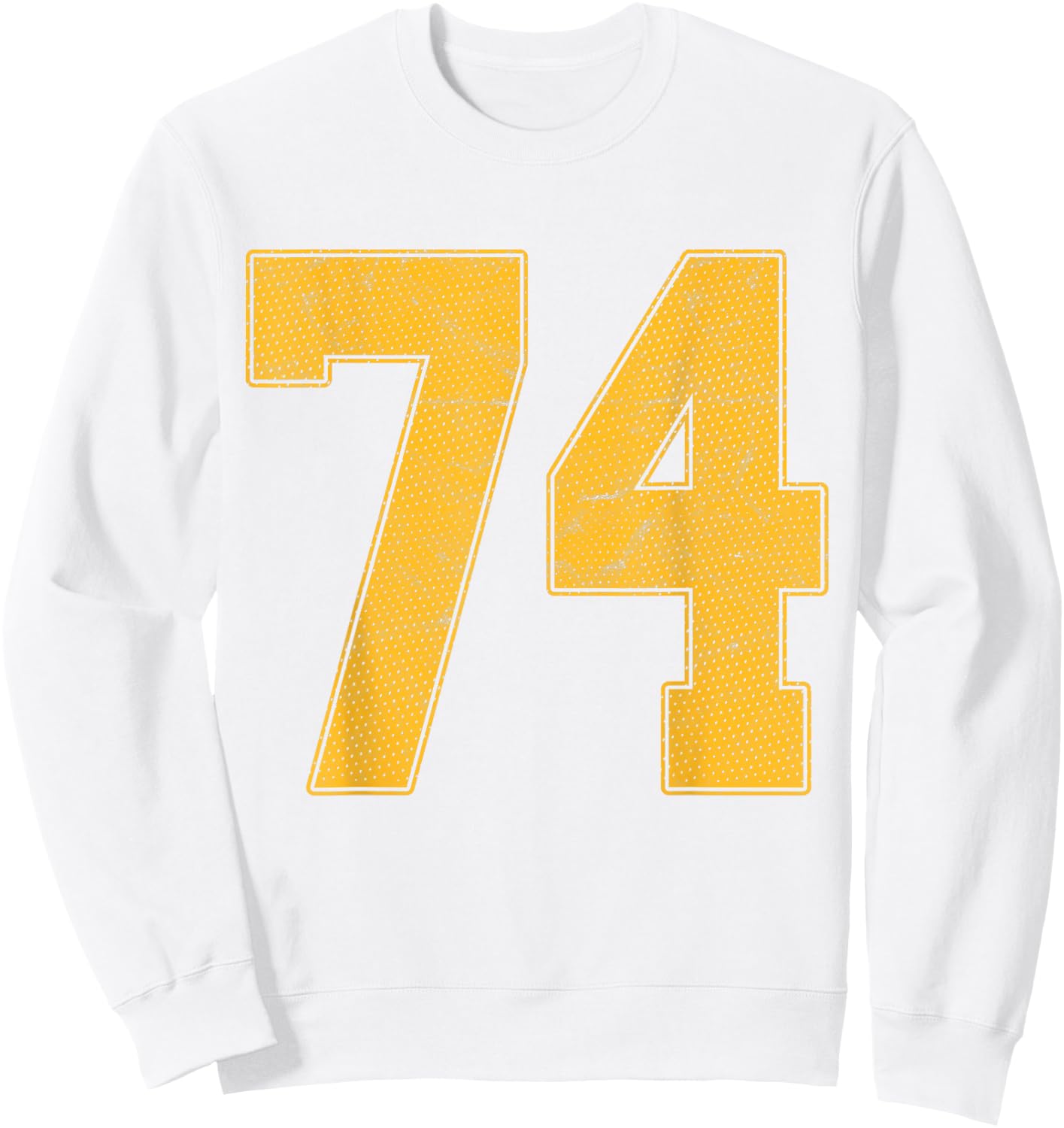 Number 74 Numbered Uniform Sports Team Jersey 74th Birthday Sweatshirt - Sweatshirt | White