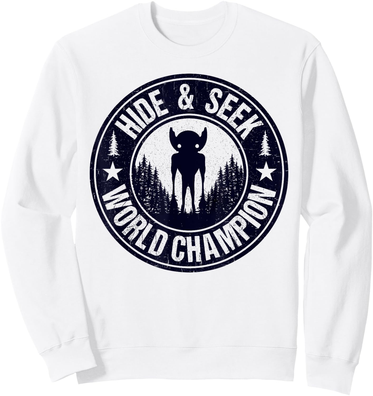Hopkinsville Goblins Hide And Seek World Champion! Cryptid Sweatshirt - Sweatshirt | White