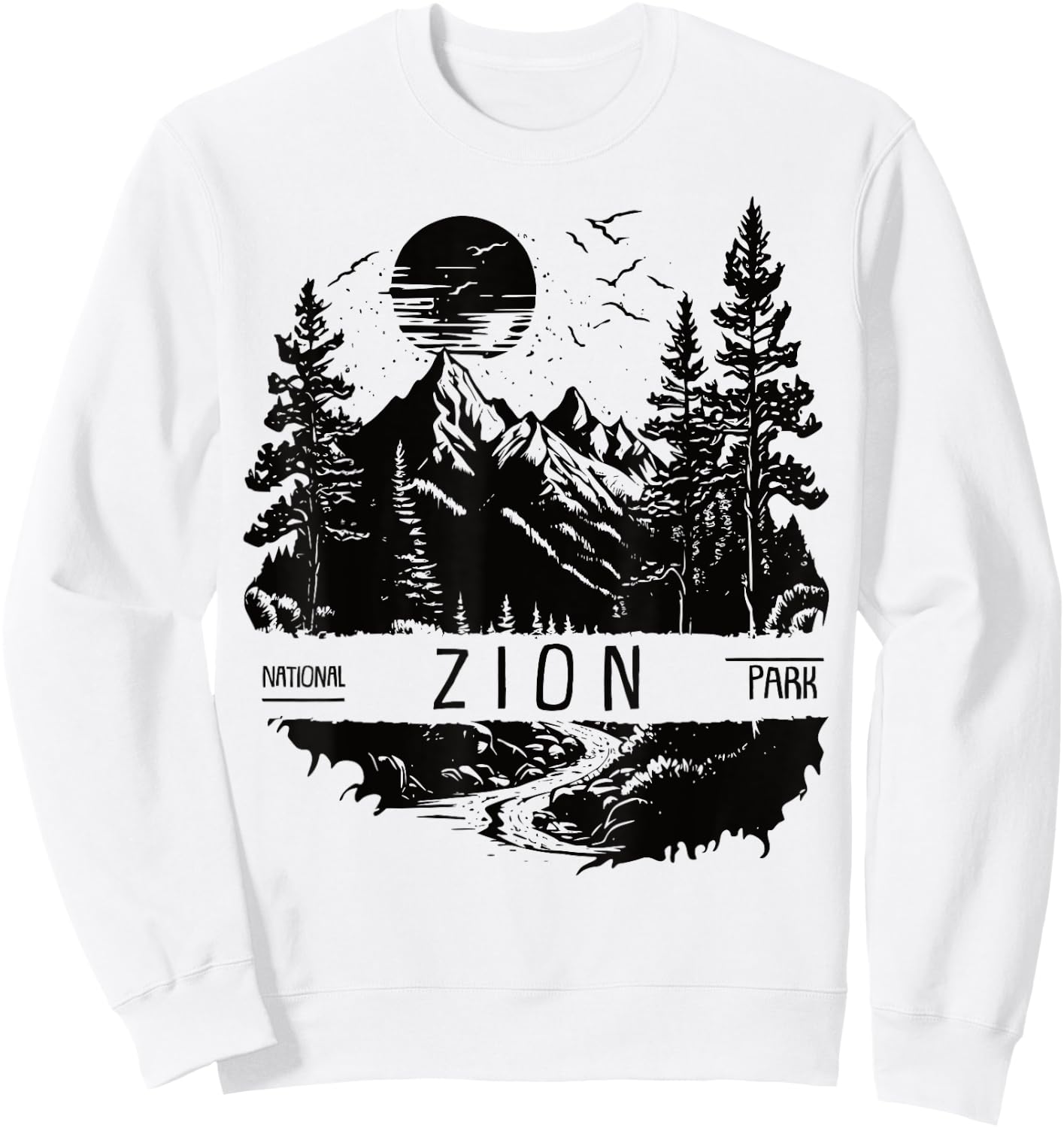 Retro Zion National Park US Vintage Zion Sweatshirt - Sweatshirt | White
