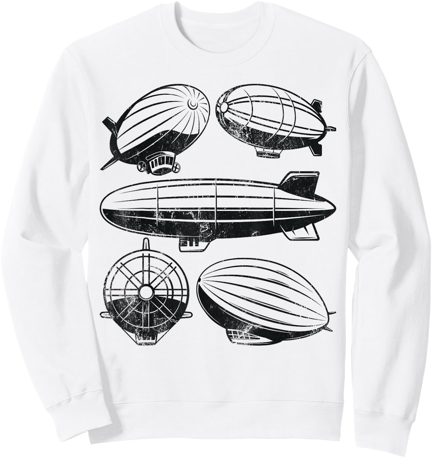Zeppelin Dirigible Airship Blimp Zepplin Lover Sweatshirt - Sweatshirt | White