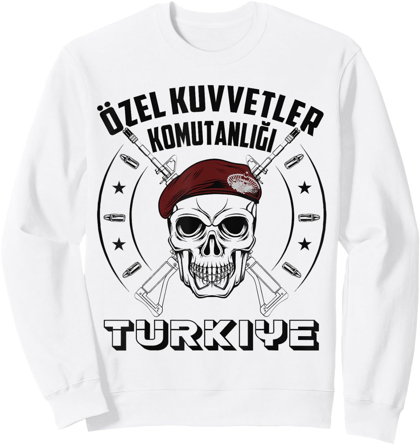 Turkish Special Force Özel Kuvvetler Komutanligi Military Sweatshirt - Sweatshirt | White