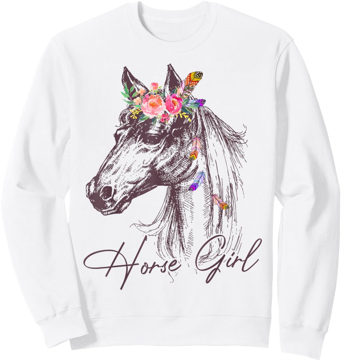 Equestrian Shirt Horse Girl Women Teen Gift Horseback-Riding Sweatshirt - Sweatshirt | White