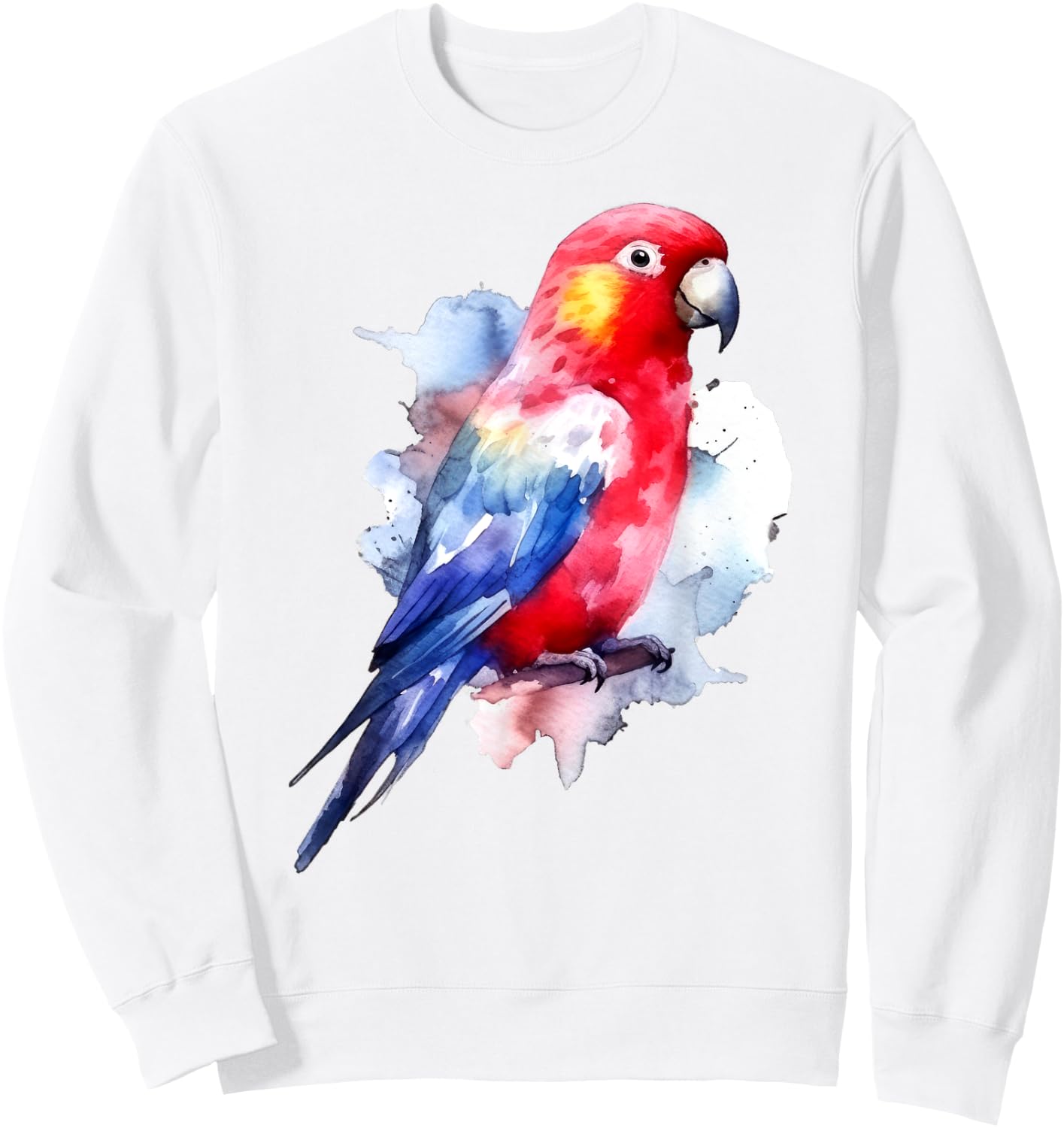 Rosella Parrot Birds Lover Design Sweatshirt - Sweatshirt | White
