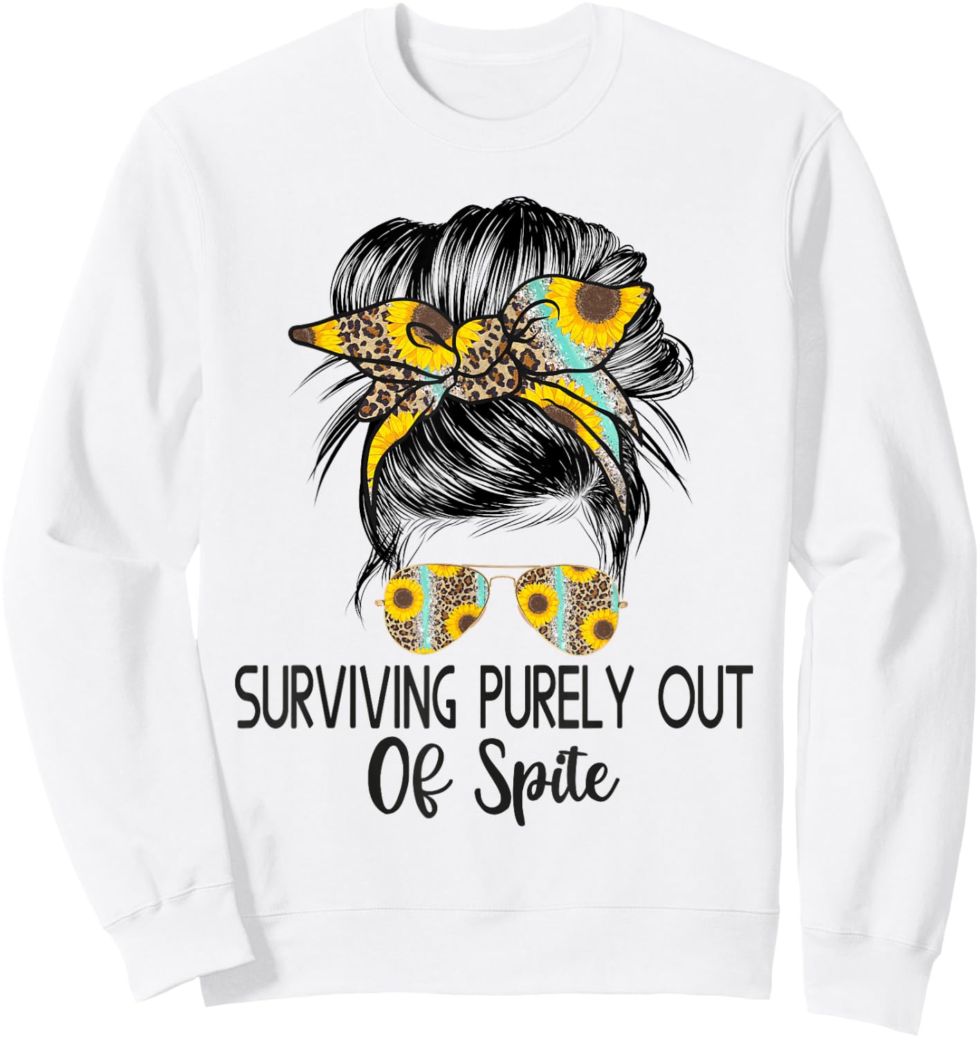 Surviving Purely Out Of Spite A Humorous Funny Joke Sweatshirt - Sweatshirt | White