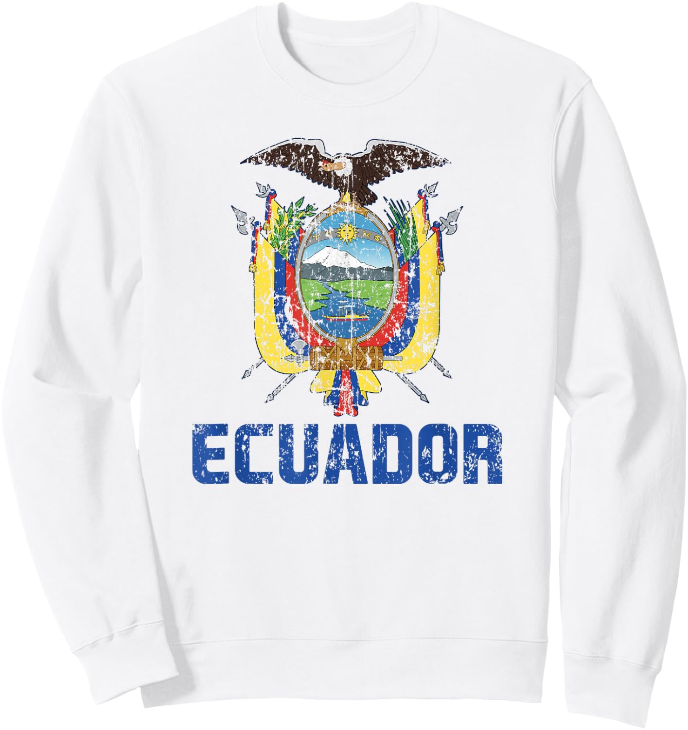 Ecuador Flag Ecuadorian Pride International Country Sweatshirt - Sweatshirt | White