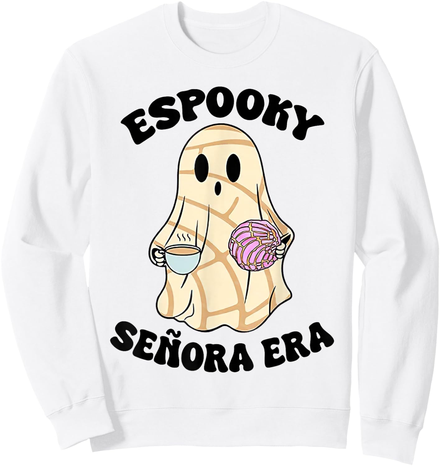 Espooky Senora Era Funny Ghost Mexican Spanish Halloween Sweatshirt - Sweatshirt | White