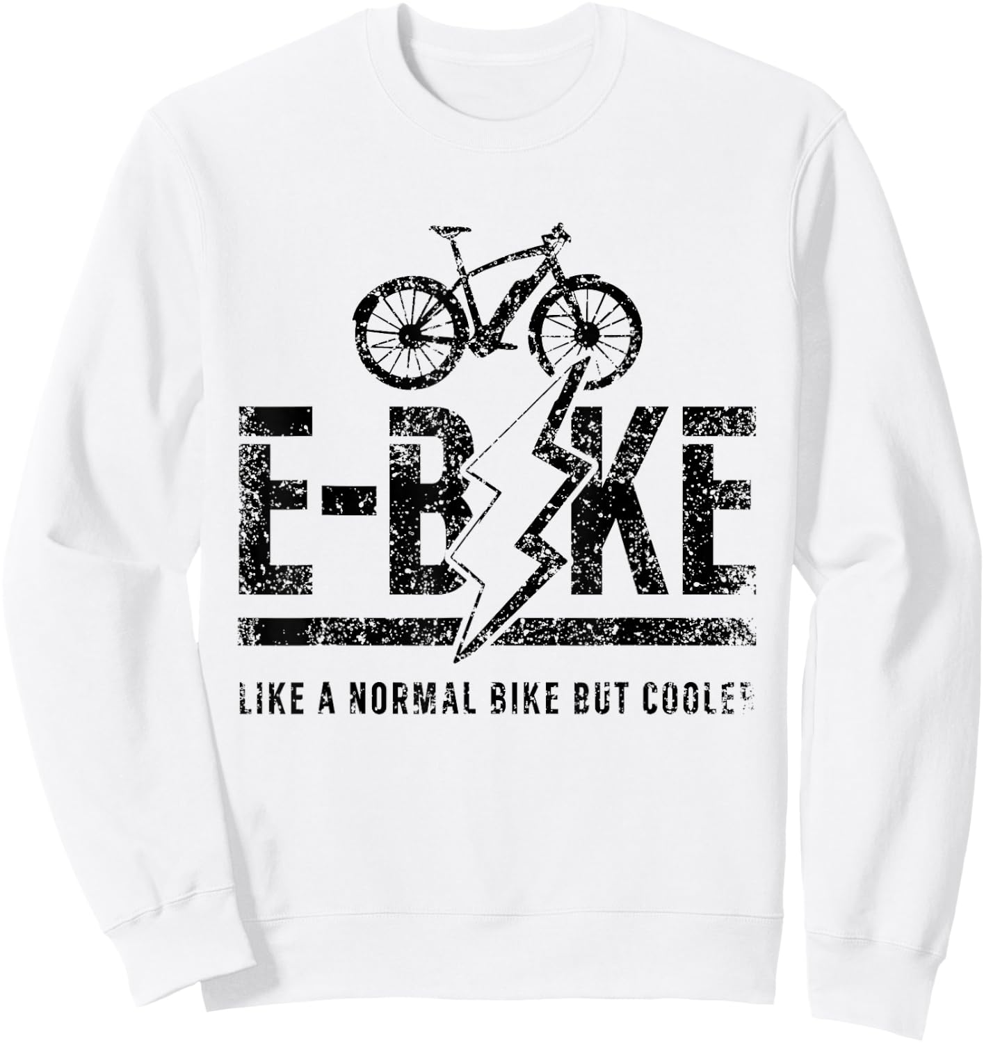 E-Bike Rider Bicycle Electric Cyclist Sweatshirt - Sweatshirt | White