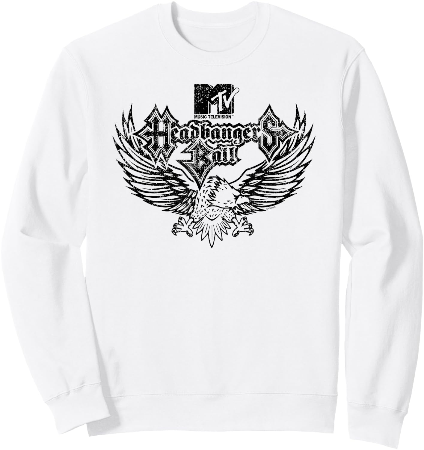 Headbangers Ball - Headbangers Ball Eagle Sweatshirt - Sweatshirt | White