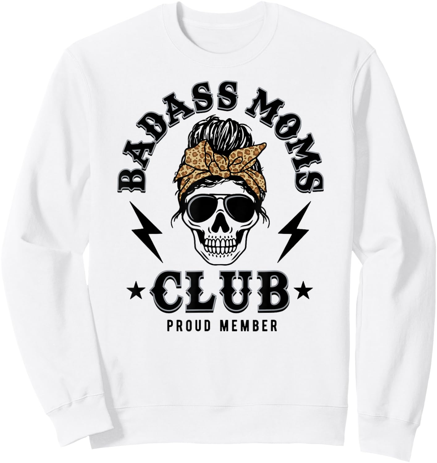 Badass Moms Club Sweatshirt - Sweatshirt | White