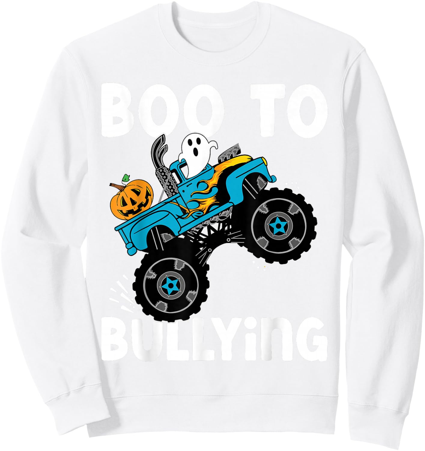 Boo Too Bullying Unity Day Halloween Orange Kids Men Women Sweatshirt - Sweatshirt | White
