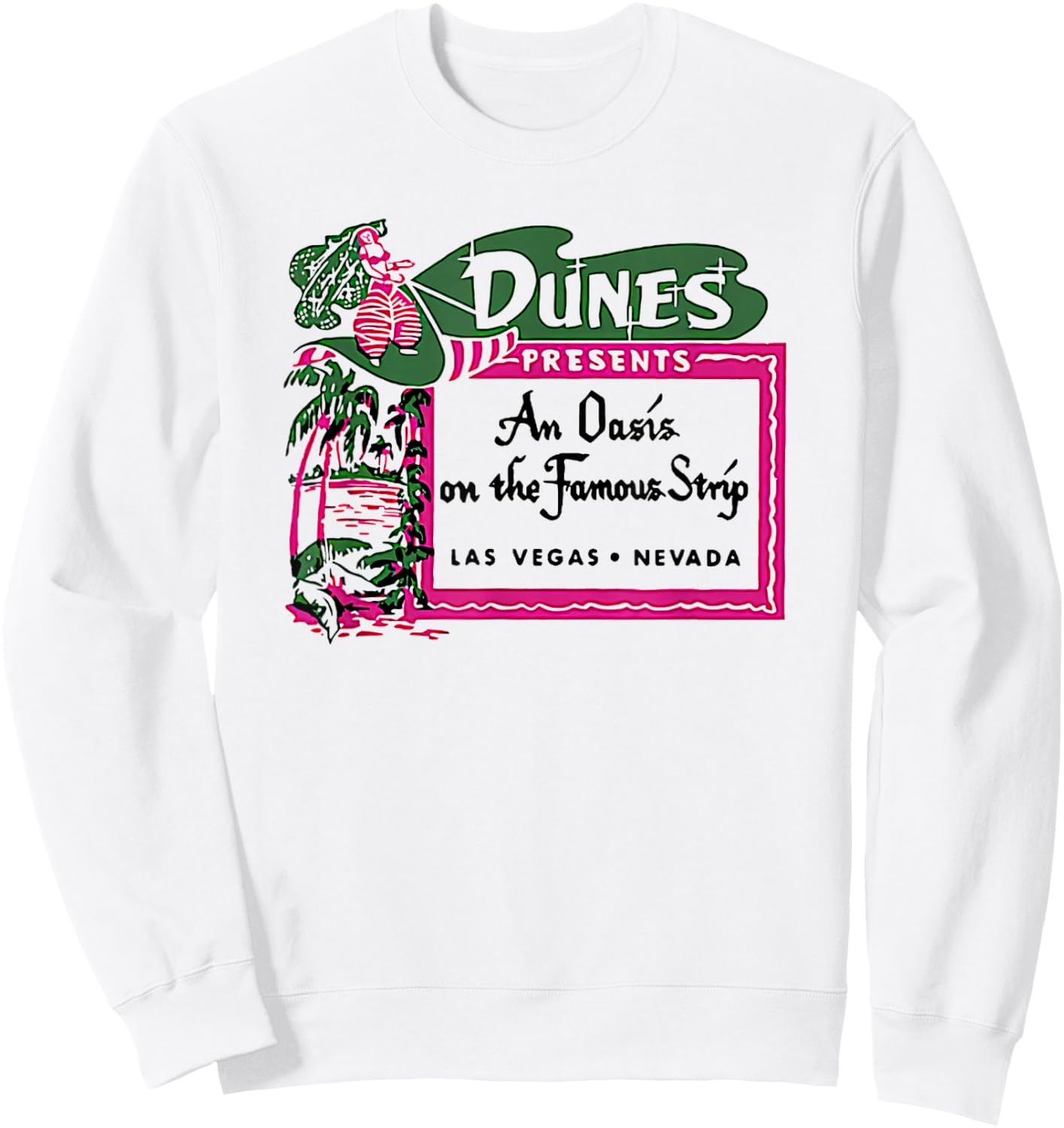 Dunes Hotel Casino Las Vegas Retro Vintage Sweatshirt - Sweatshirt | White