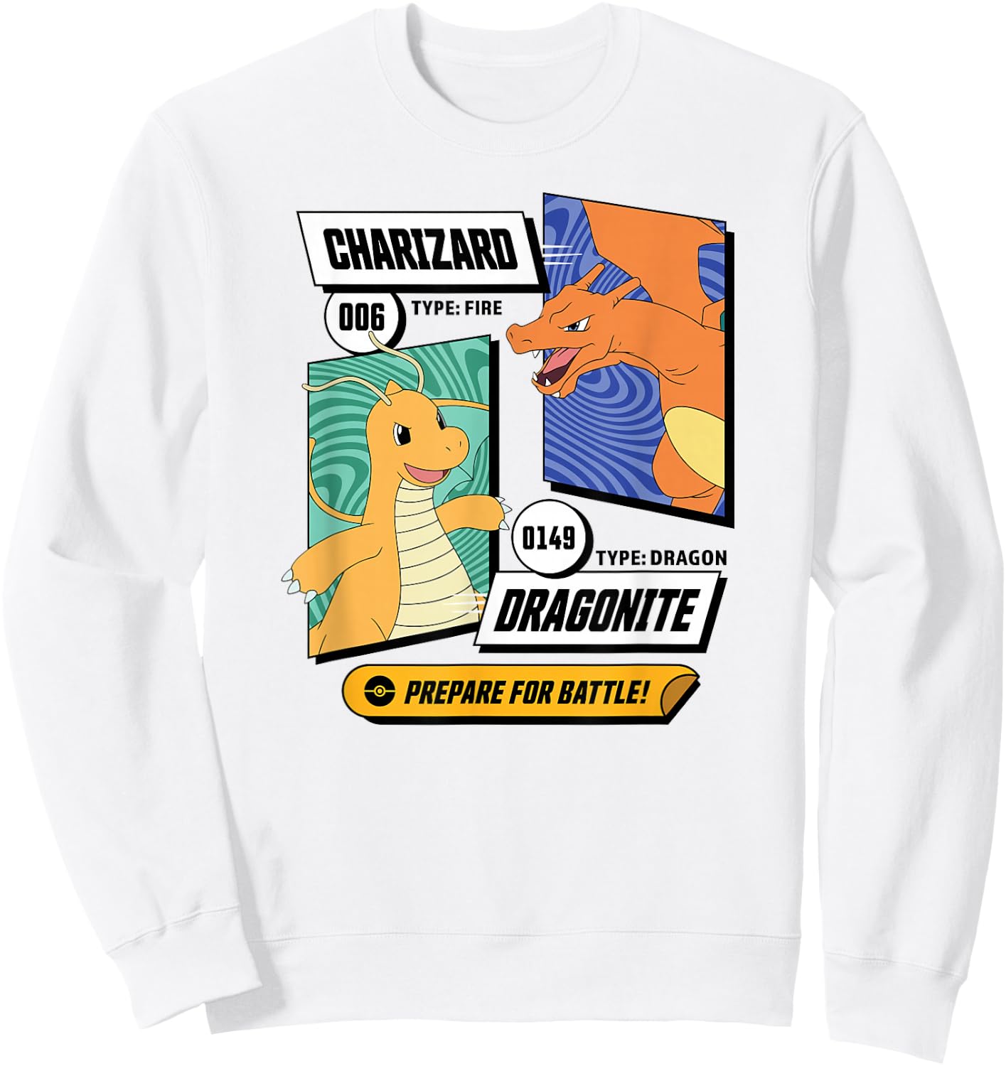 Pokémon - Dragonite Charizard Prepare For Battle Sweatshirt - Sweatshirt | White