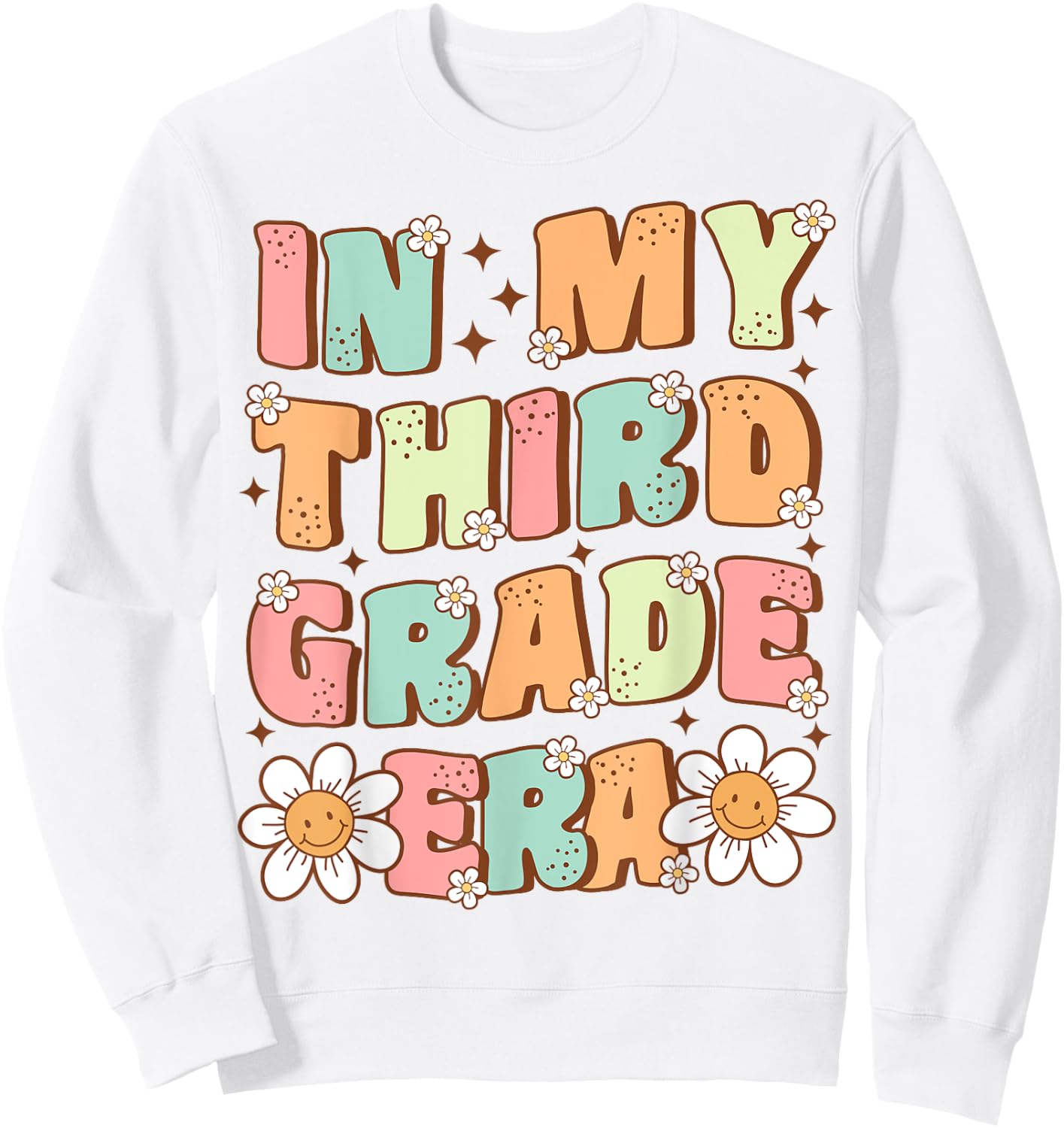 In My Third Grade Era Cute Groovy 3rd Grade Back to School Sweatshirt - Sweatshirt | White