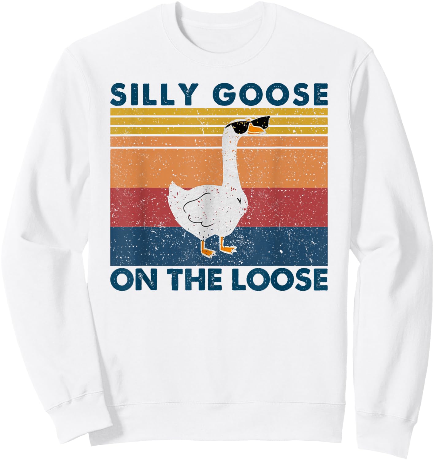 Silly Goose Shirt, Graphic Men, Funny Shirts Sweatshirt - Sweatshirt | White
