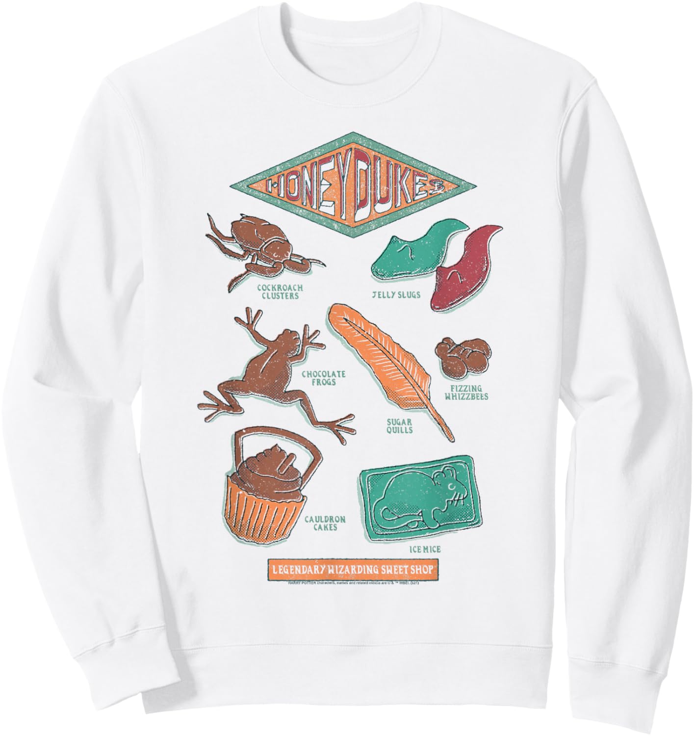 Harry Potter Honey Dukes Products Sweet Shop Vintage Sweatshirt - Sweatshirt | White