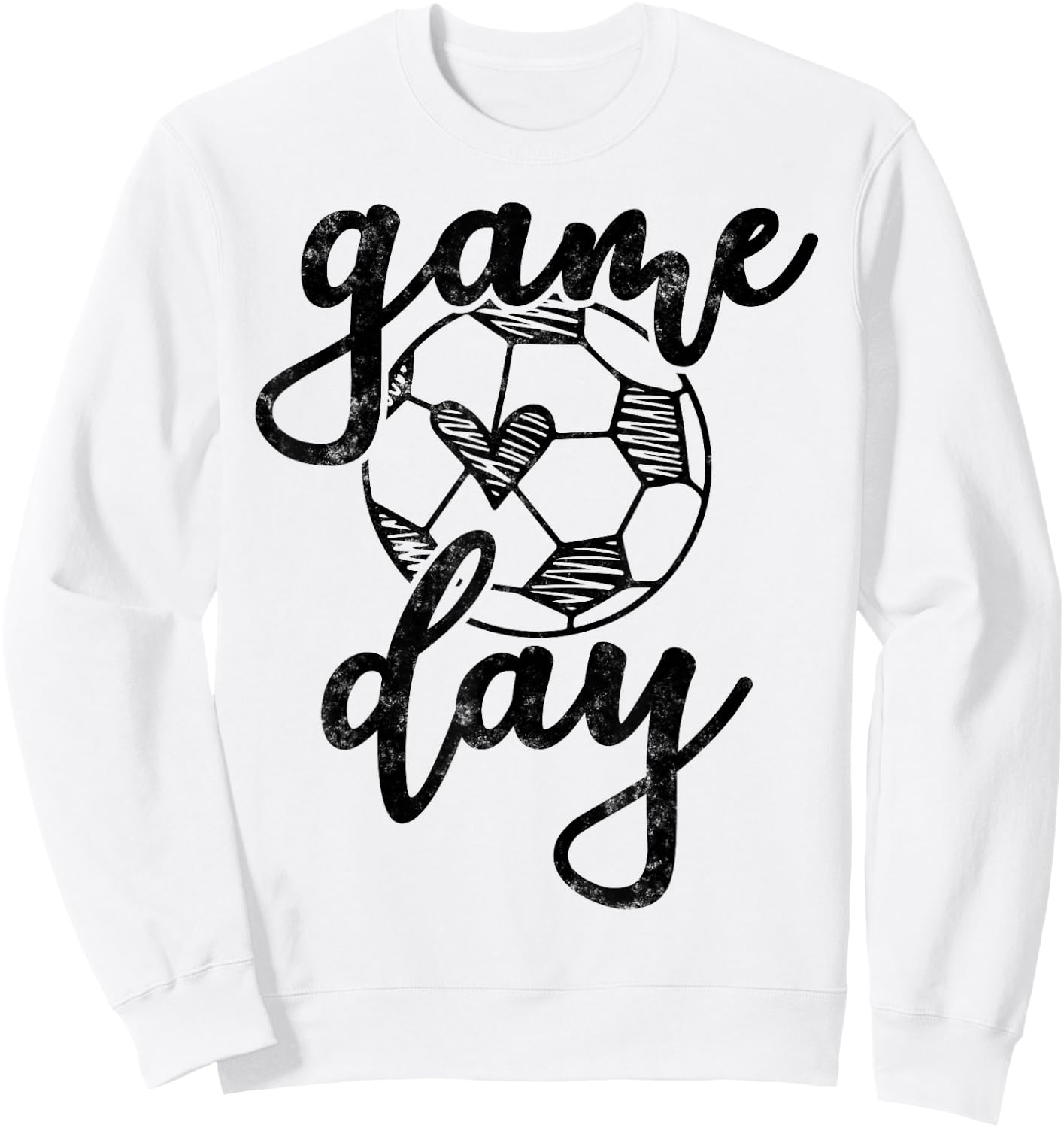 Sports Lover Game Day Soccer Ball Sweatshirt - Sweatshirt | White