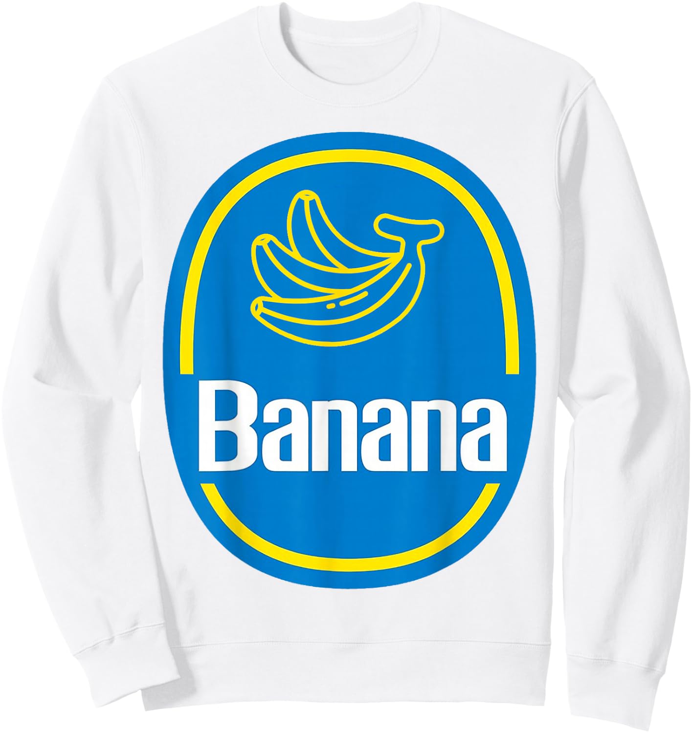 Banana Sticker Fruit Lazy Halloween Costume Sweatshirt - Sweatshirt | White