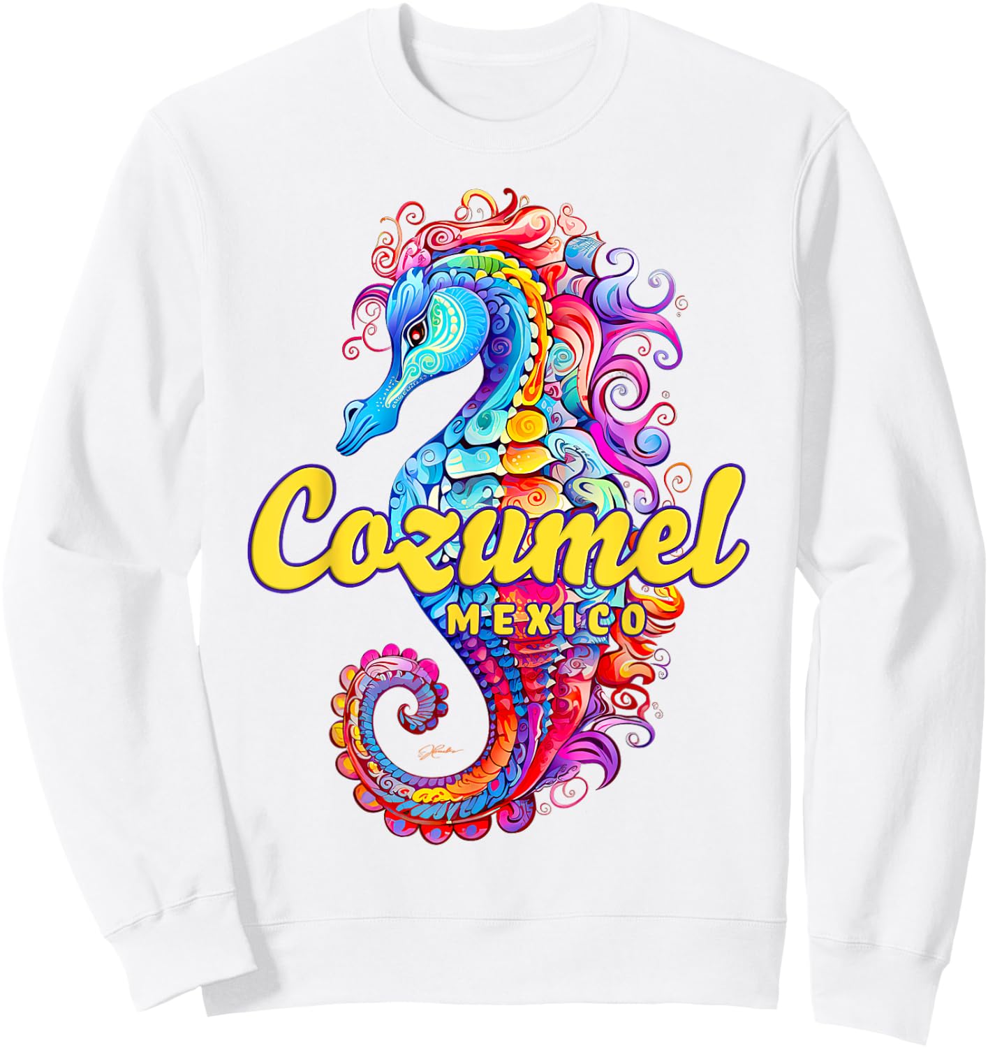 JCombs: Cozumel, Mexico, Seahorse Beach Men Women Kids Sweatshirt - Sweatshirt | White