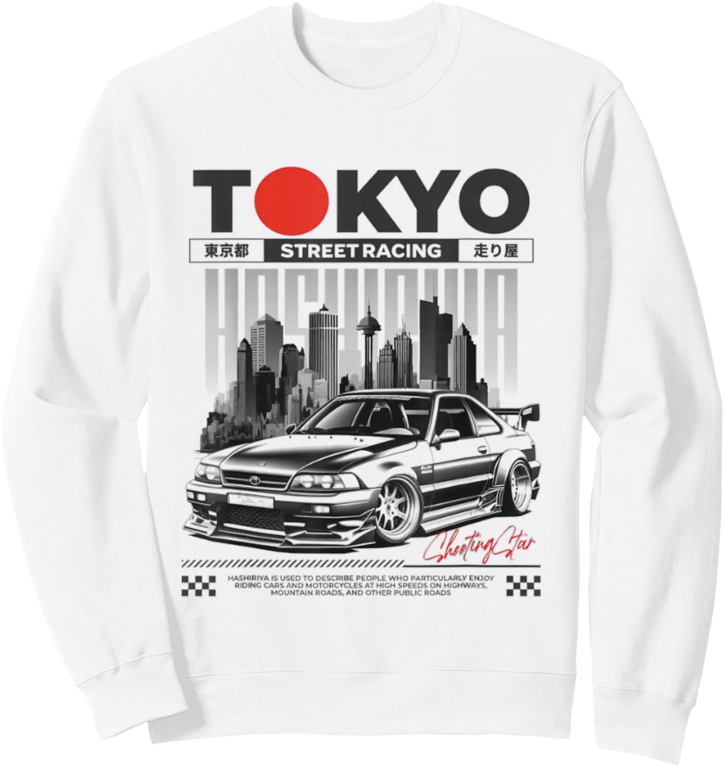 Tokyo Street racing Japan Sweatshirt - Sweatshirt | White