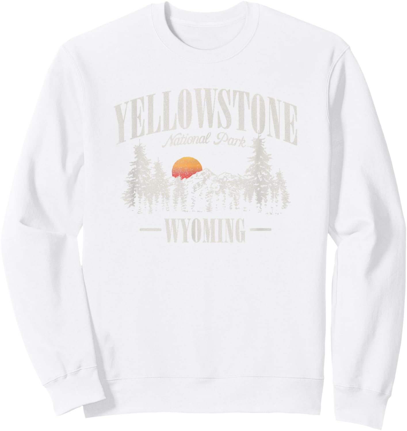 Yellowstone National Park Vintage Sweatshirt - Sweatshirt | White