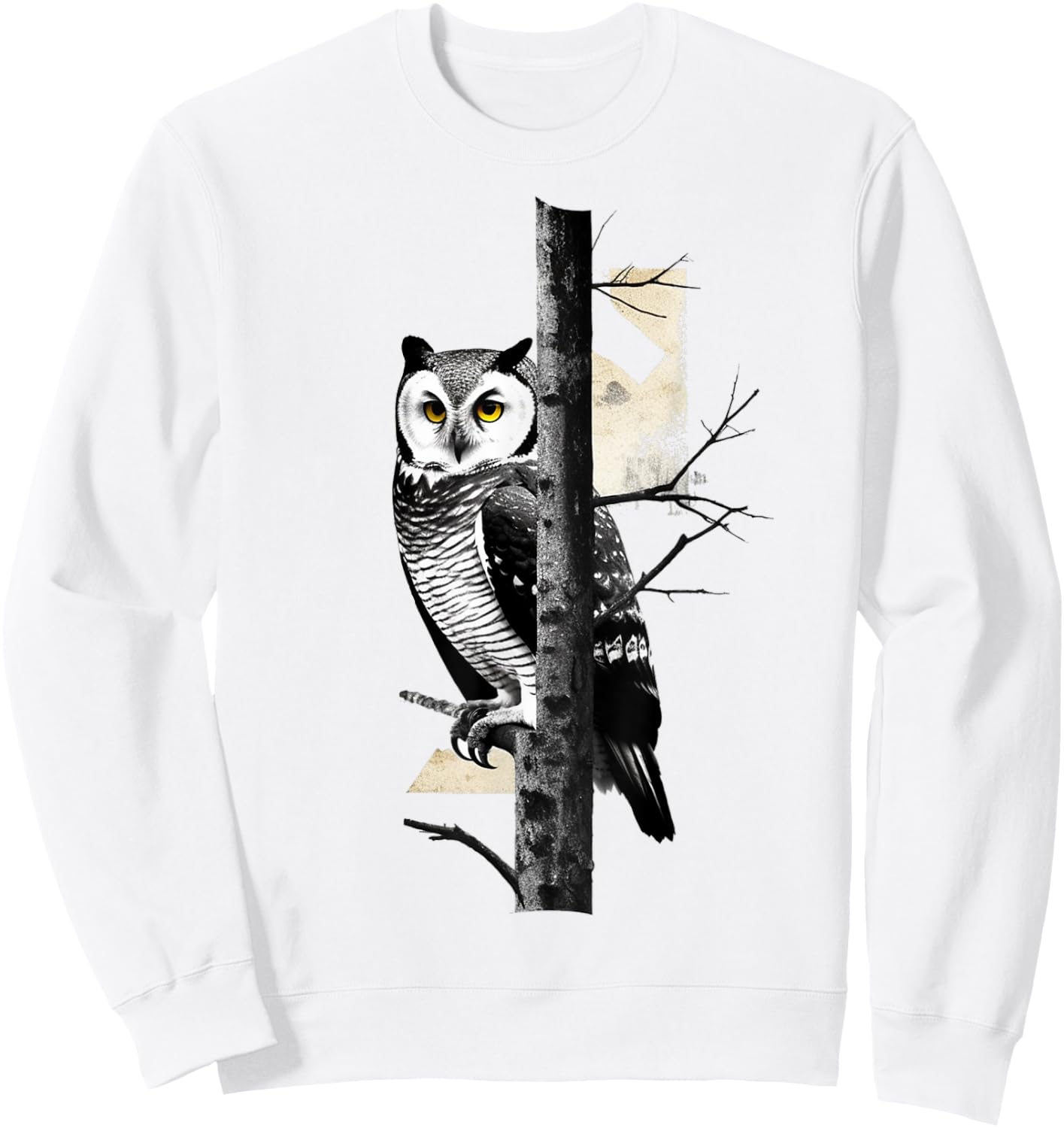 Owl Artwork - Night Bird Animal Owl Sweatshirt - Sweatshirt | White