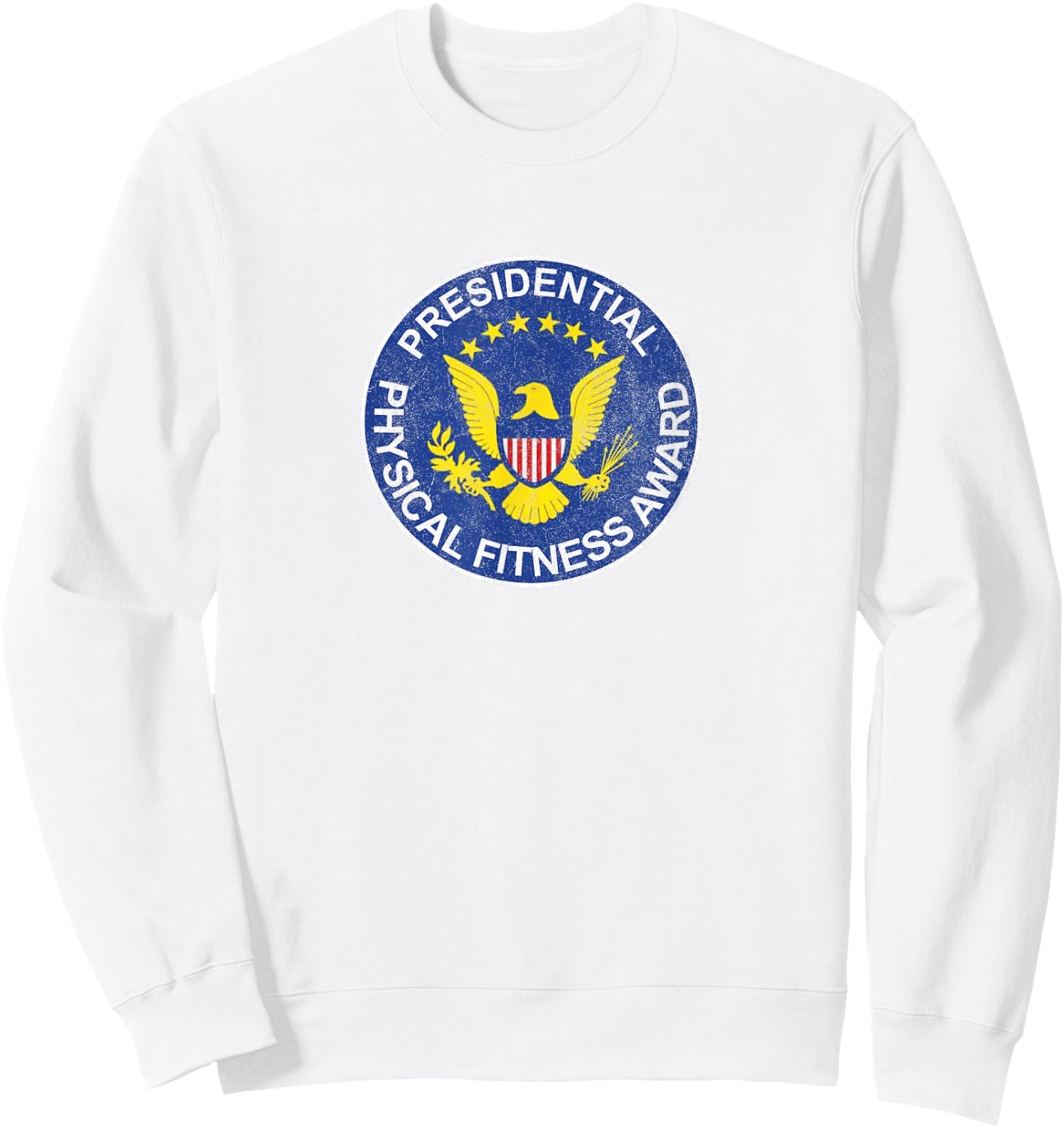 Presidential Physical Fitness Award Retro Old School Classic Sweatshirt - Sweatshirt | White