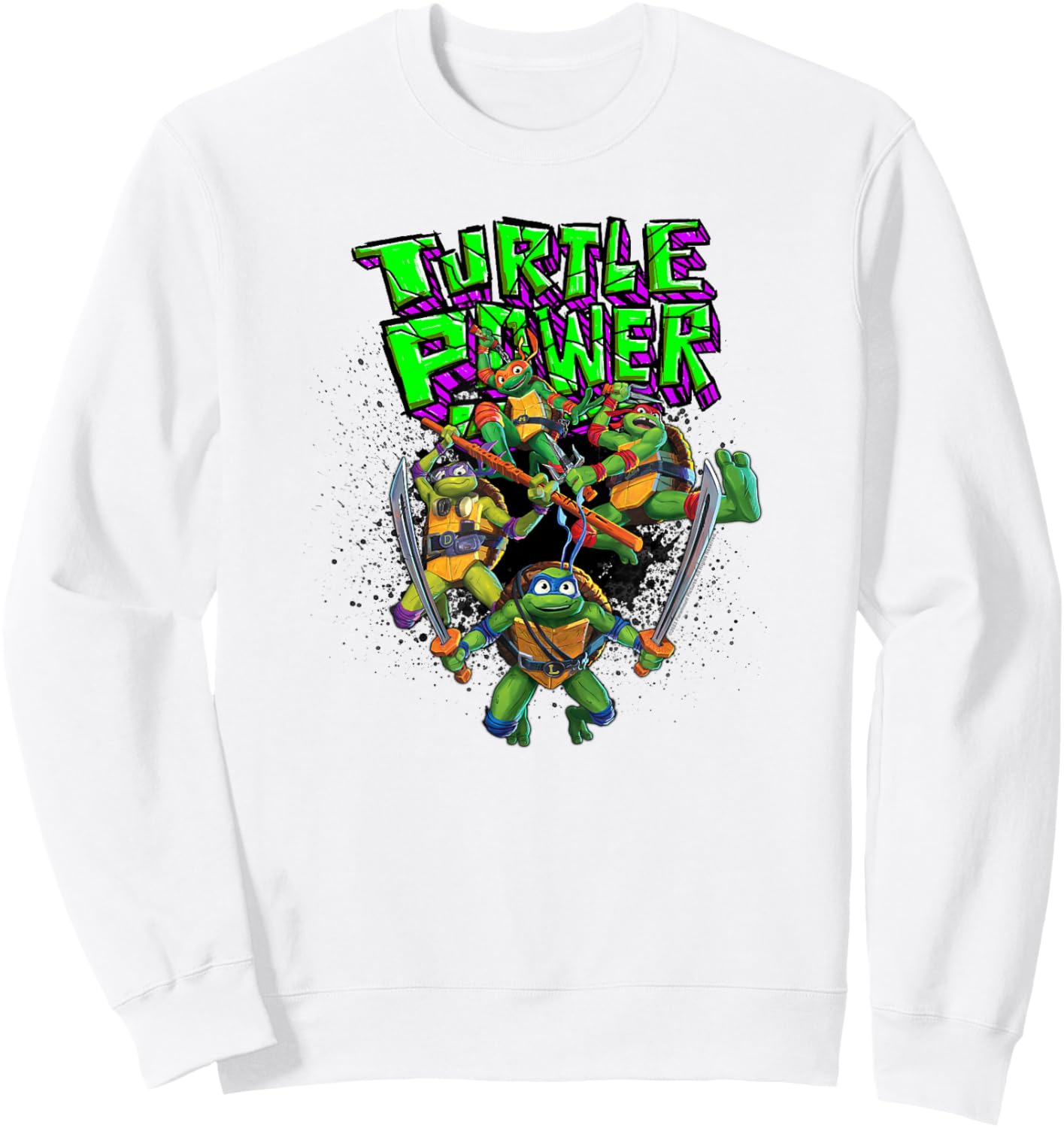 Teenage Mutant Ninja Turtles: Mutant Mayhem Retro Group Sweatshirt - Sweatshirt | White