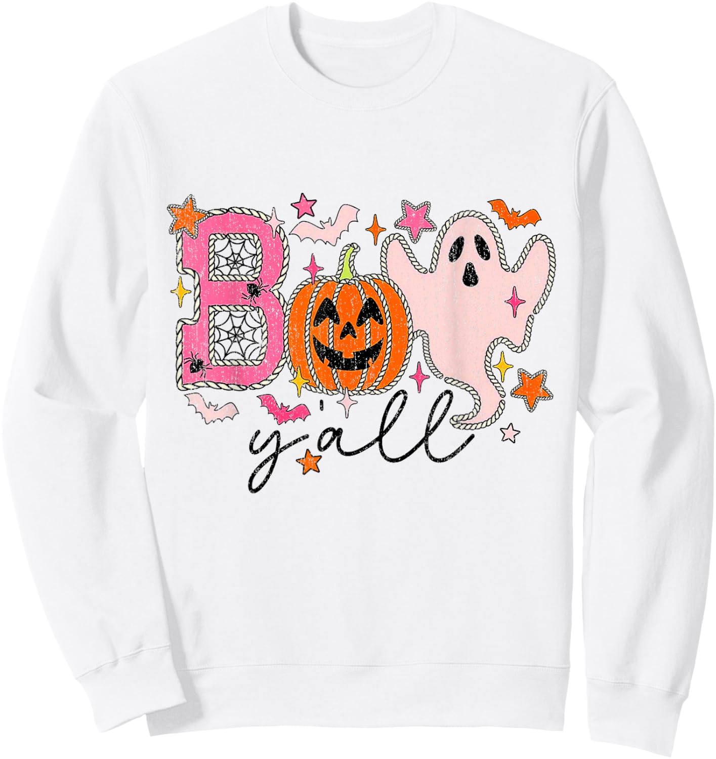 Boo Yall Boo Yall Halloween Family Halloween Matc Sweatshirt - Sweatshirt | White