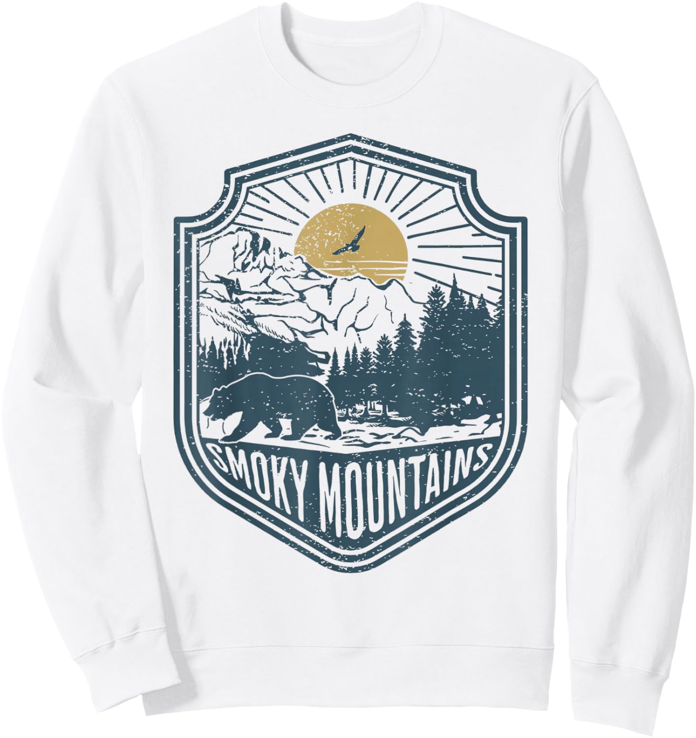 Smoky Mountains National Park Bear Nature Hiking Outdoors Sweatshirt - Sweatshirt | White
