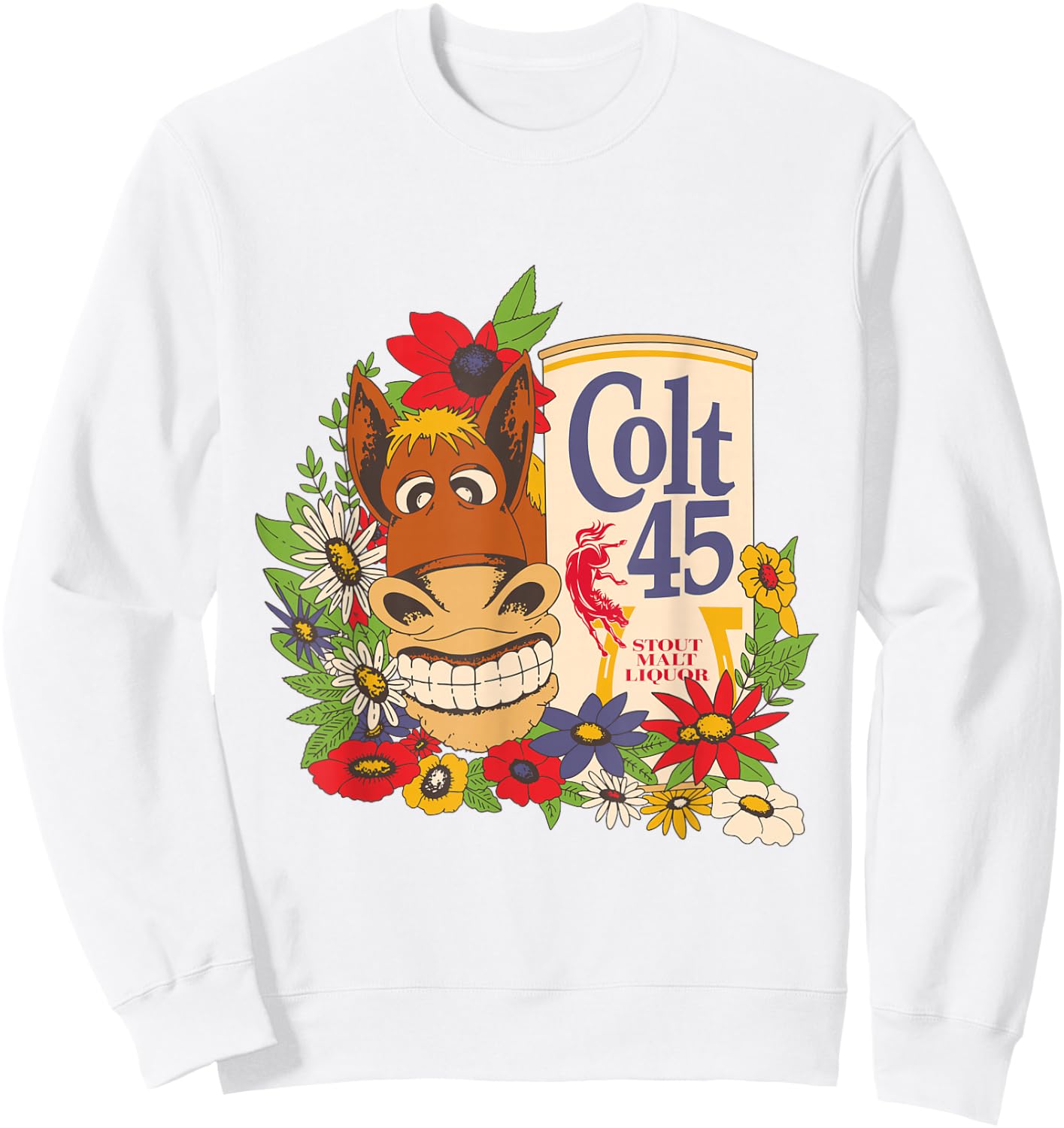 Colt 45 Beer Style - Donkey Sweatshirt - Sweatshirt | White