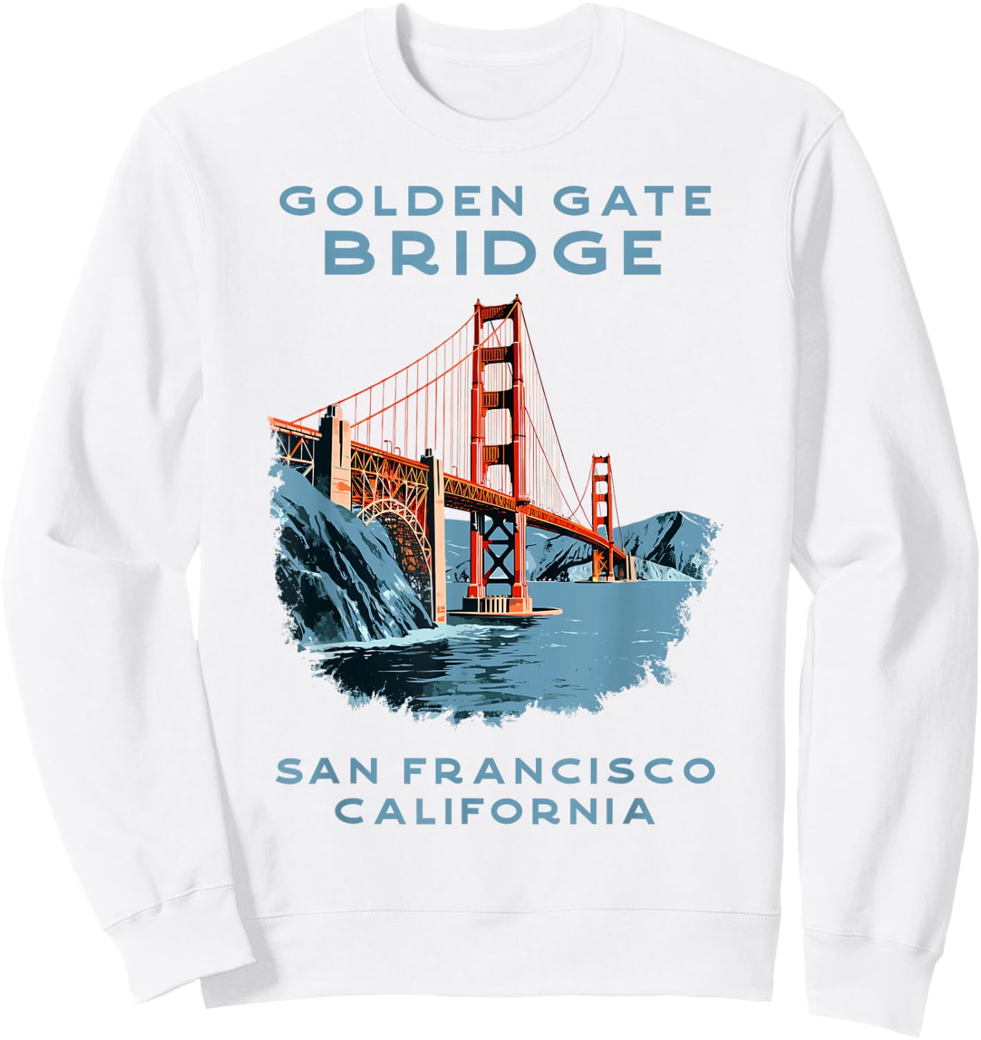 Golden Gate Bridge San Francisco Bay Area Sweatshirt - Sweatshirt | White