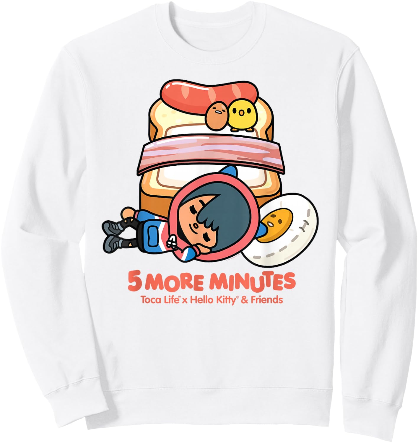 Toca Life x Hello Kitty & Friends 5 More Minutes Sweatshirt - Sweatshirt | White
