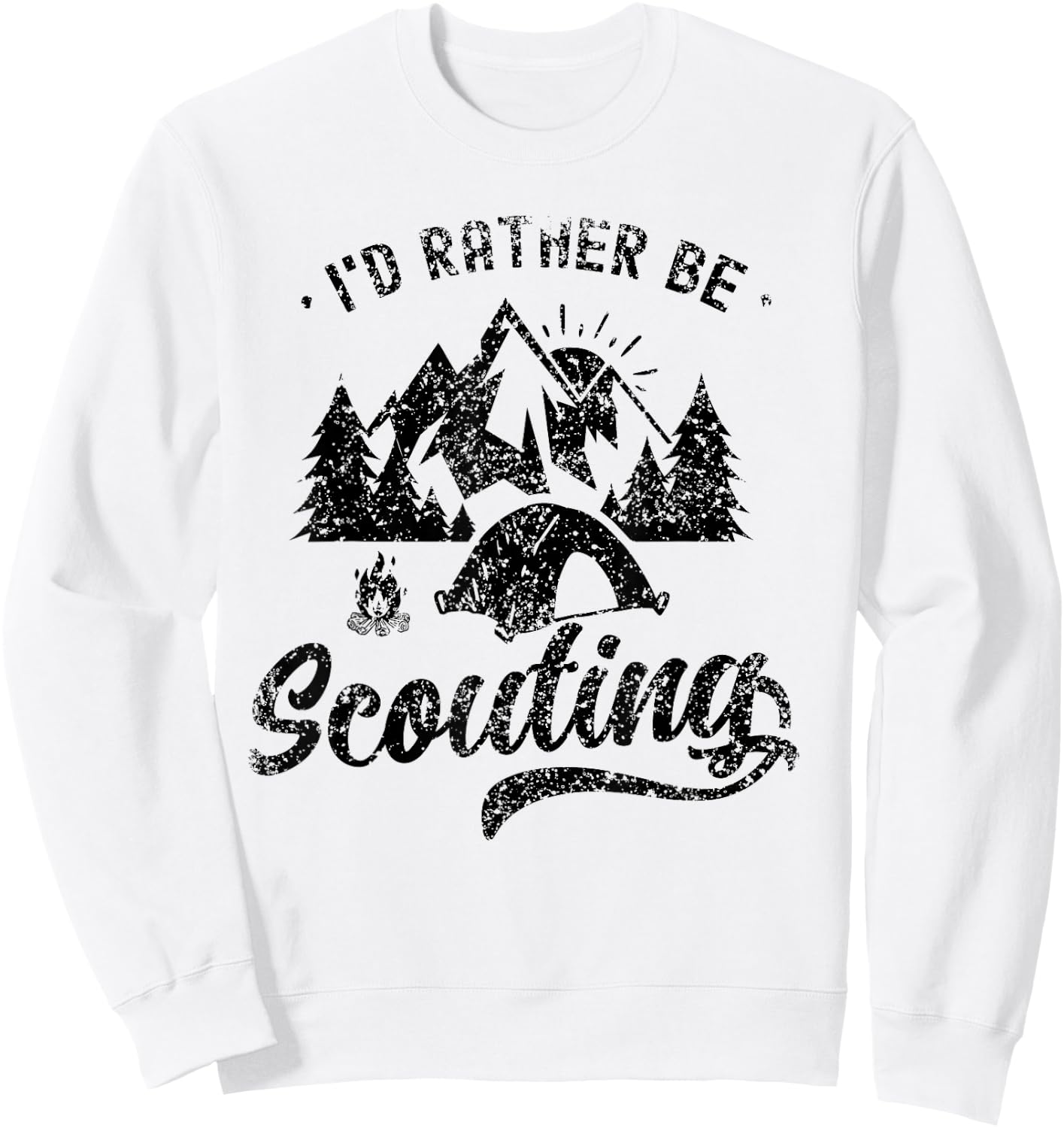I'd Rather Be Scouting Outdoor Scout Hiking Scouts Sweatshirt - Sweatshirt | White