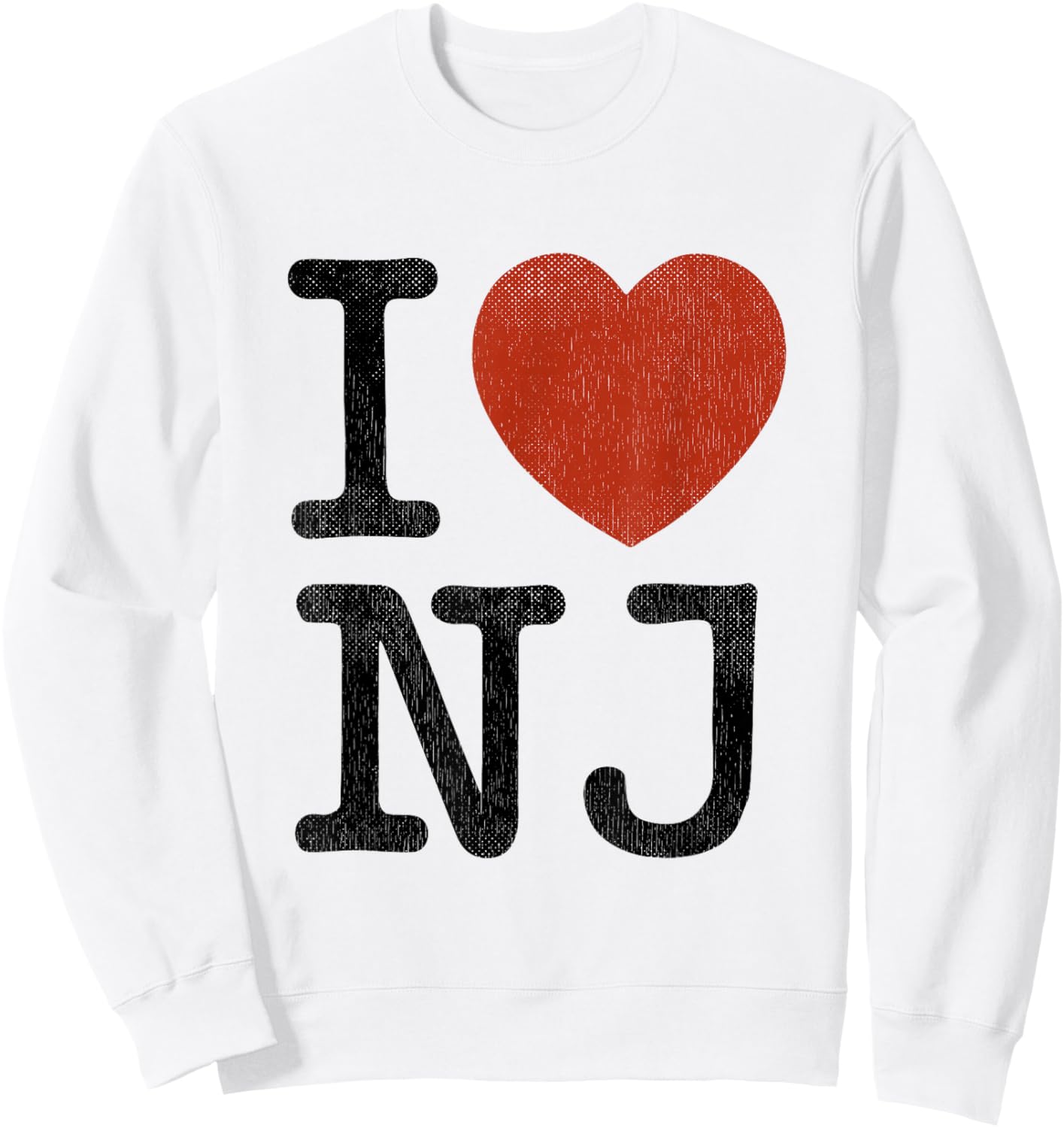 I Love NJ Souvenir I Heart New Jersey Sweatshirt - Sweatshirt | White