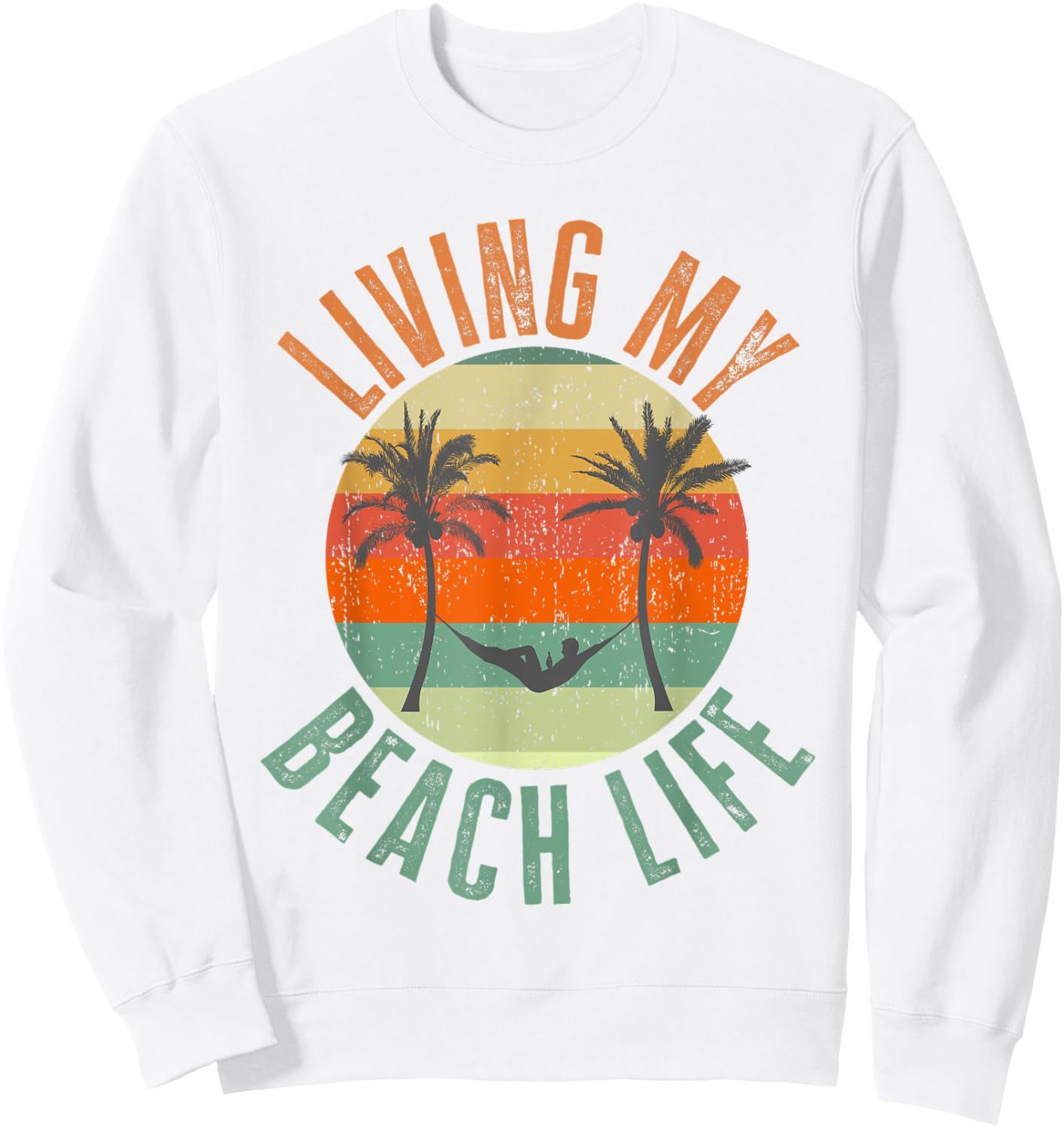 Living my Beach Life 2022 Women Sweatshirt - Sweatshirt | White