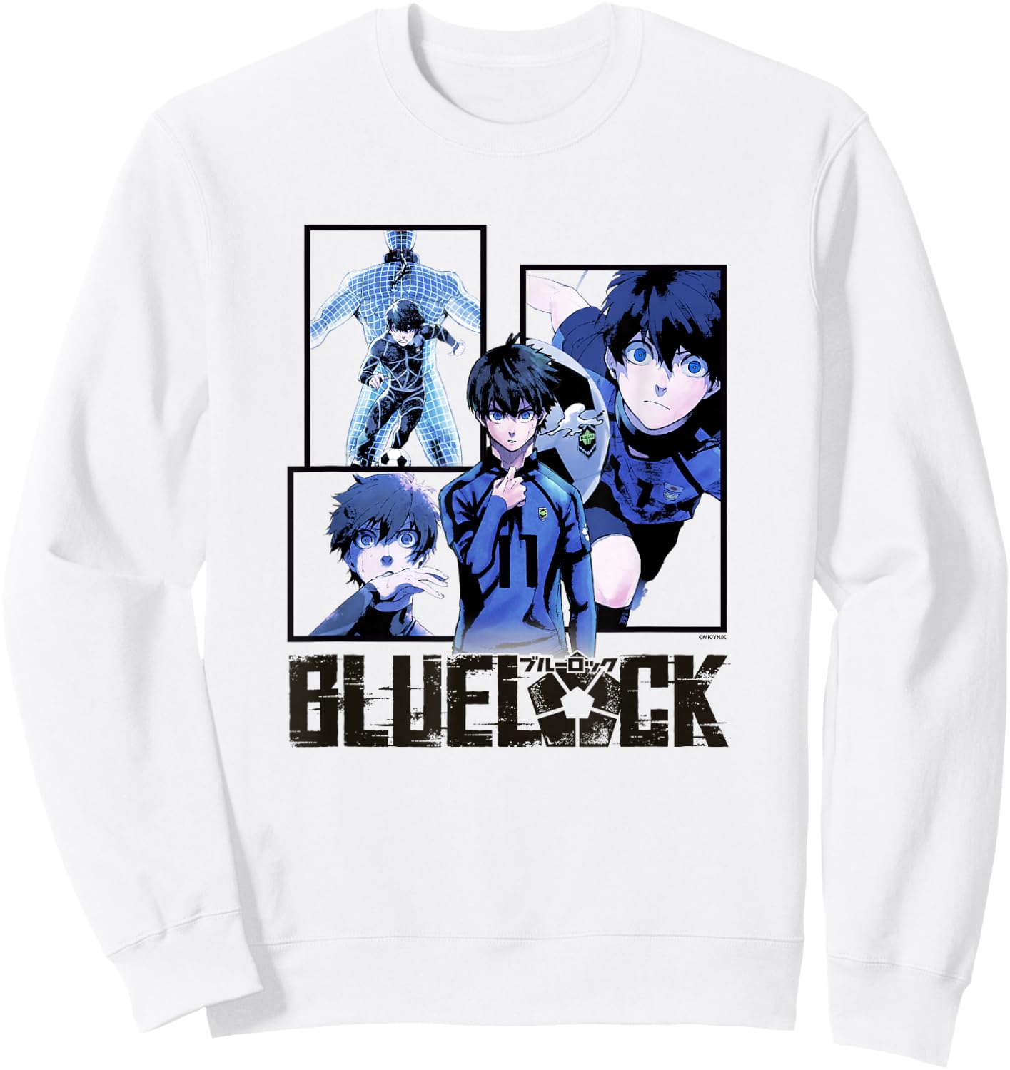 Blue Lock Yoichi Isagi The Mind On The Game Big Split Logo Sweatshirt - Sweatshirt | White