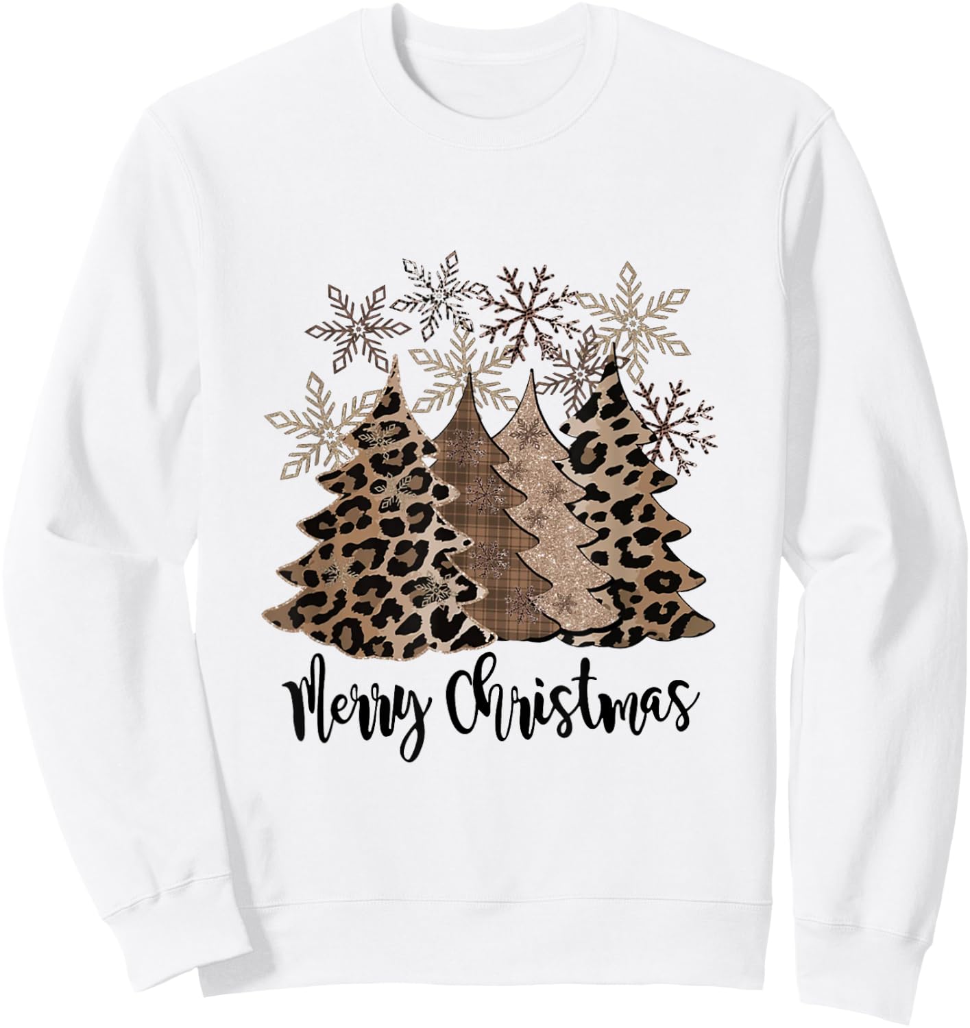 Merry Christmas Tree Buffalo Plaid Red White Green Christmas Sweatshirt - Sweatshirt | White