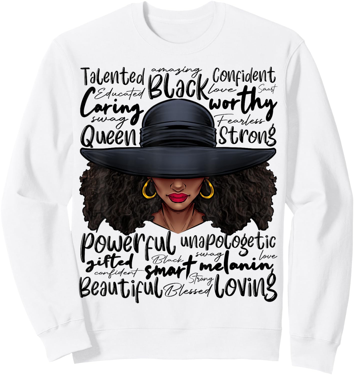 African Black History African American Ladies Juneteenth Sweatshirt - Sweatshirt | White