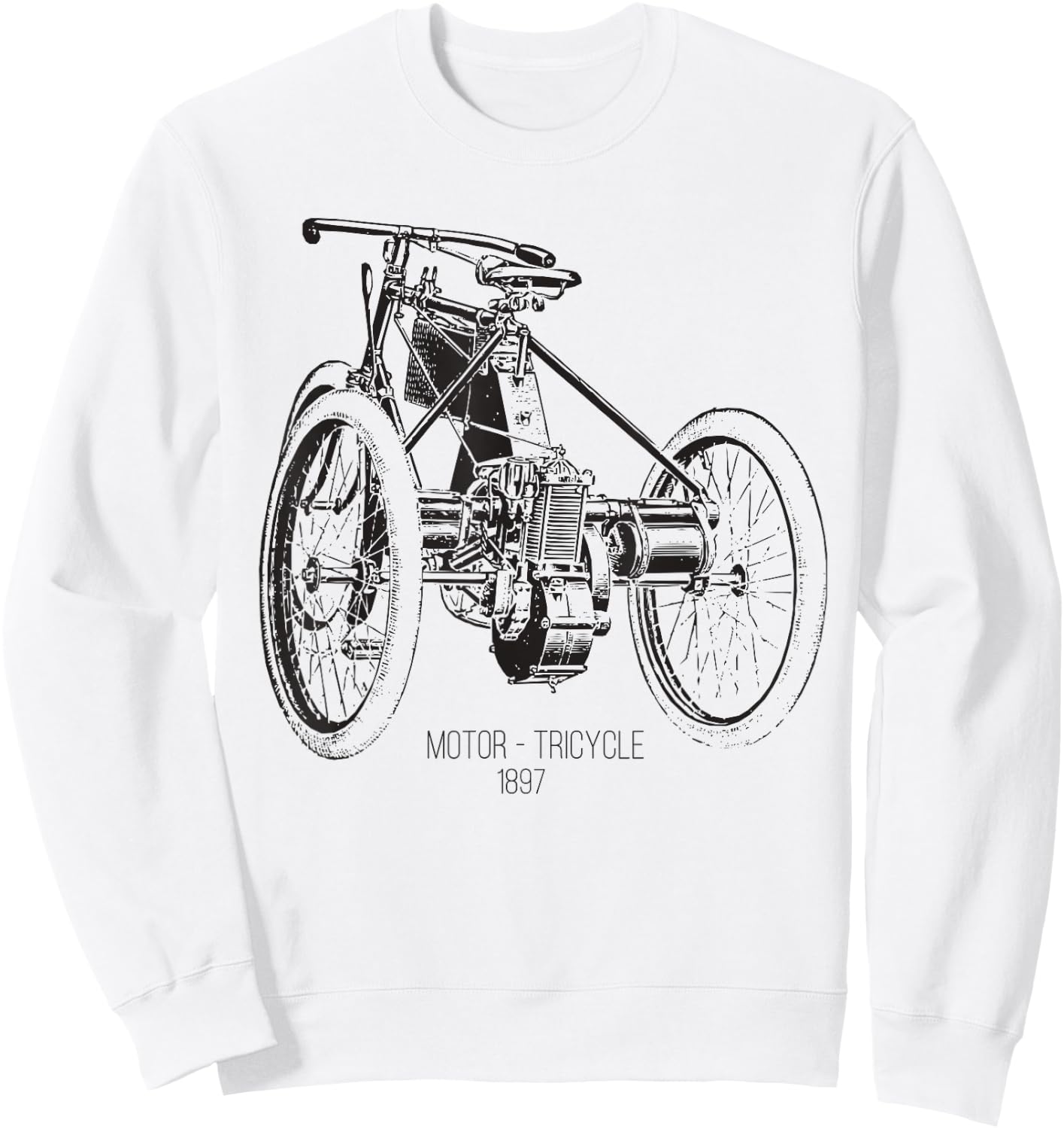 Tricycle E-Bike Electric Trike Sweatshirt - Sweatshirt | White